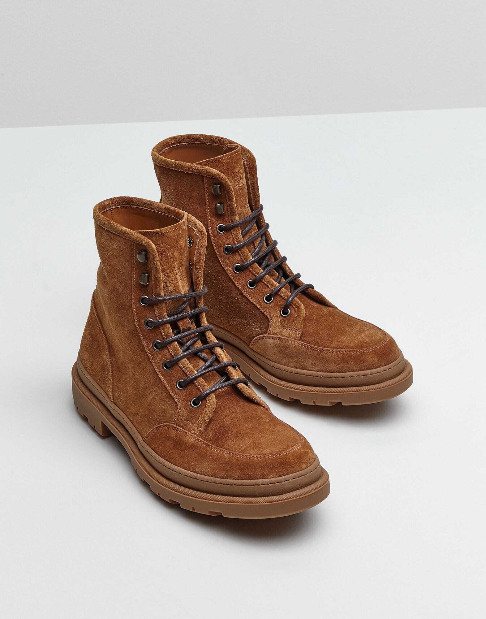 brunello cucinelli suede boots