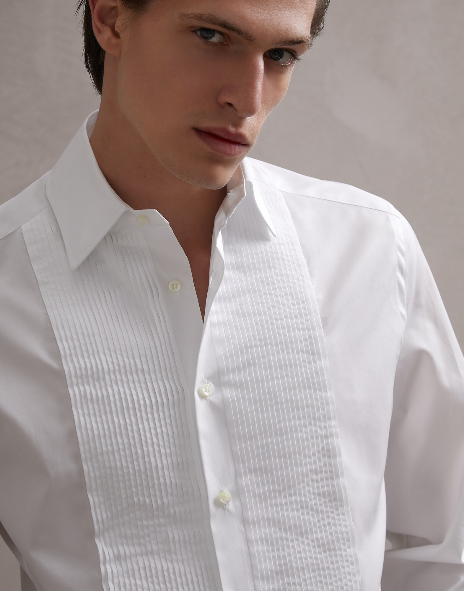 礼服衬衫 白色 男款 3 - Brunello Cucinelli