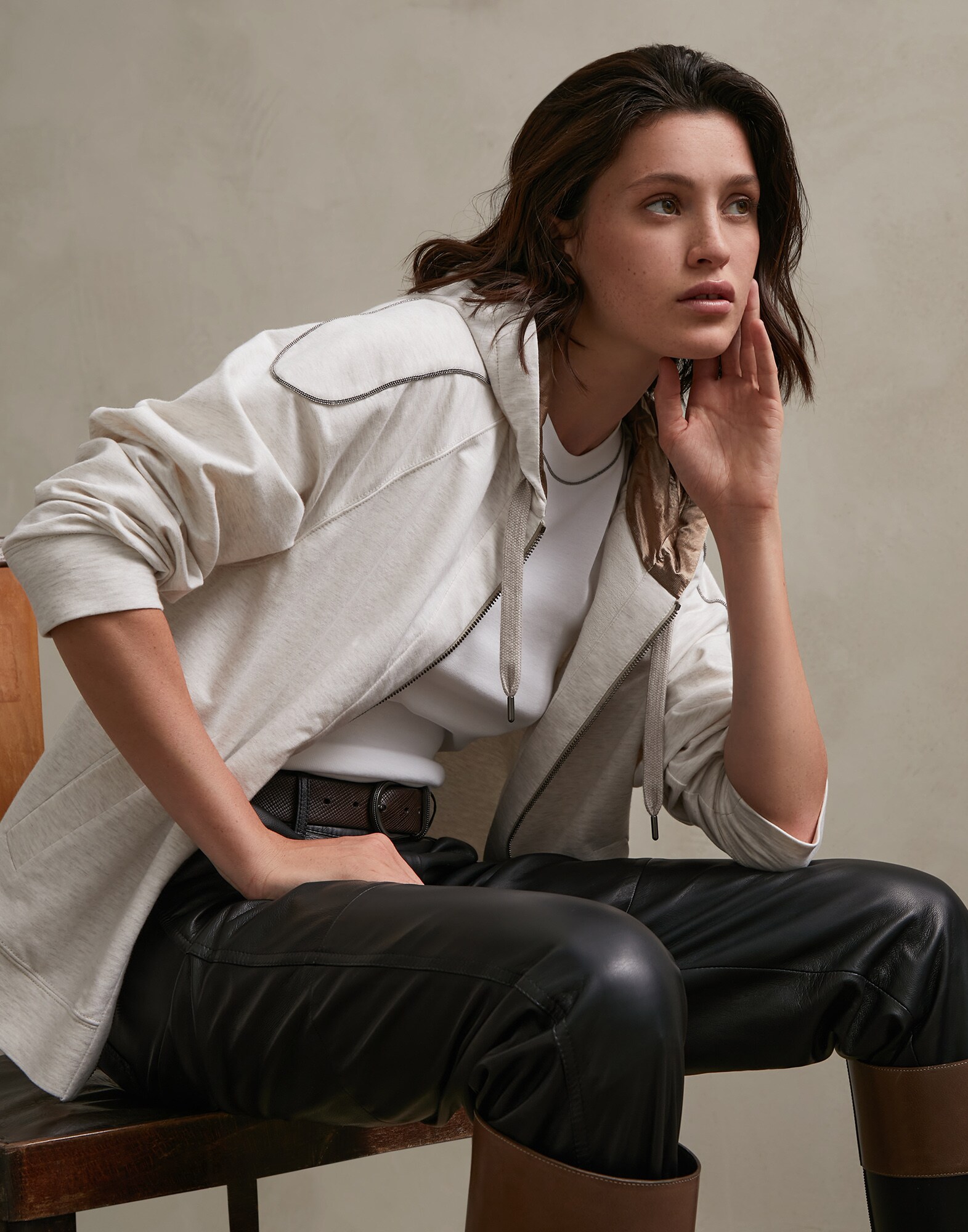 Sweatshirt Oat Woman 0 - Brunello Cucinelli