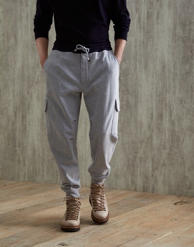 Trousers with drawstring Grey Man - Brunello Cucinelli 