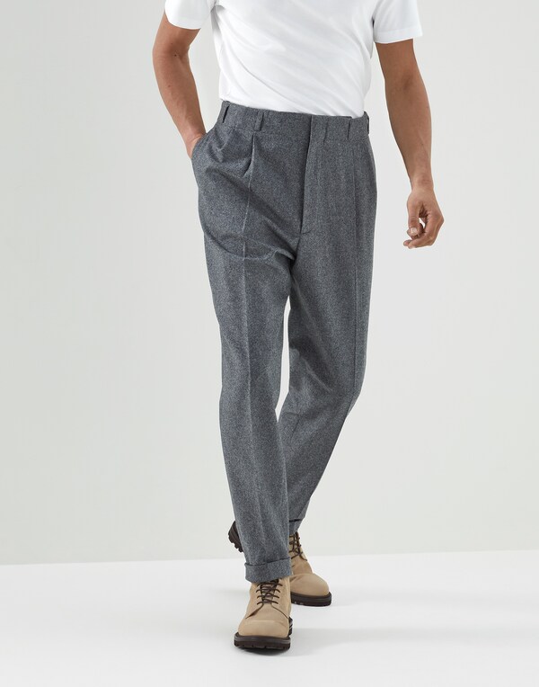 Double pleated trousers Medium Grey Man - Brunello Cucinelli 