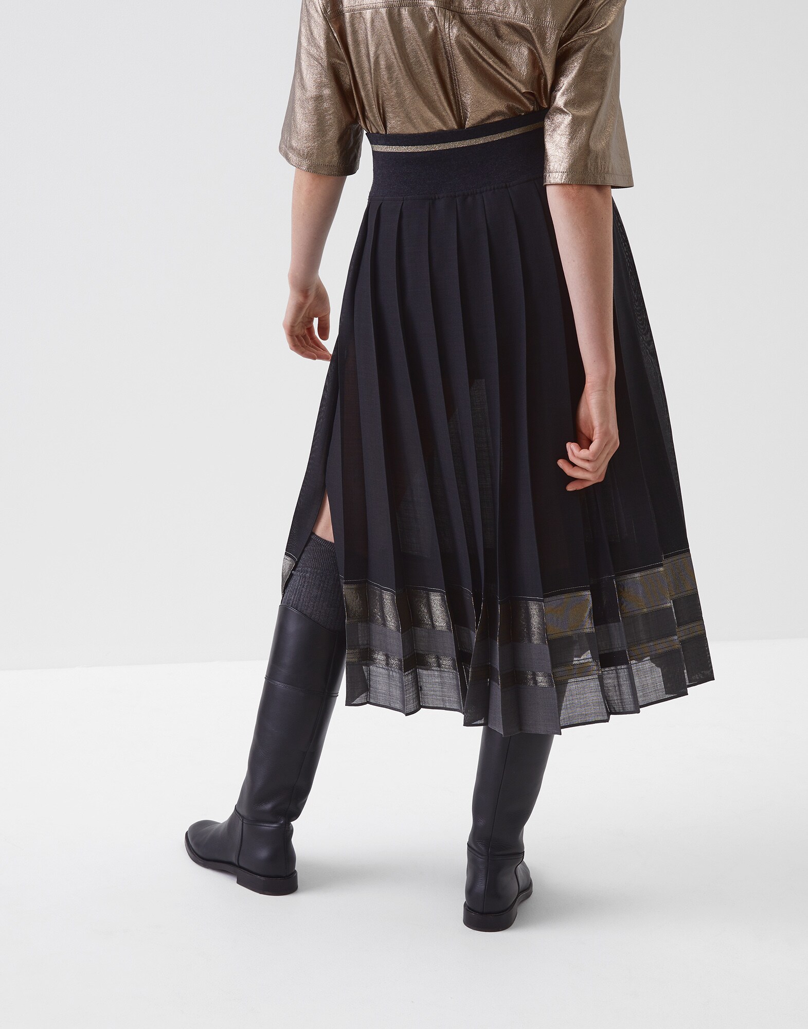 Midi Skirt Lignite Woman 1 - Brunello Cucinelli