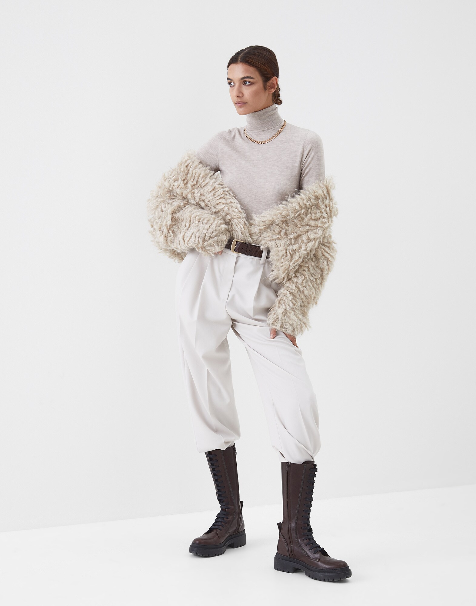 High Neck Sweater Desert Woman 3 - Brunello Cucinelli