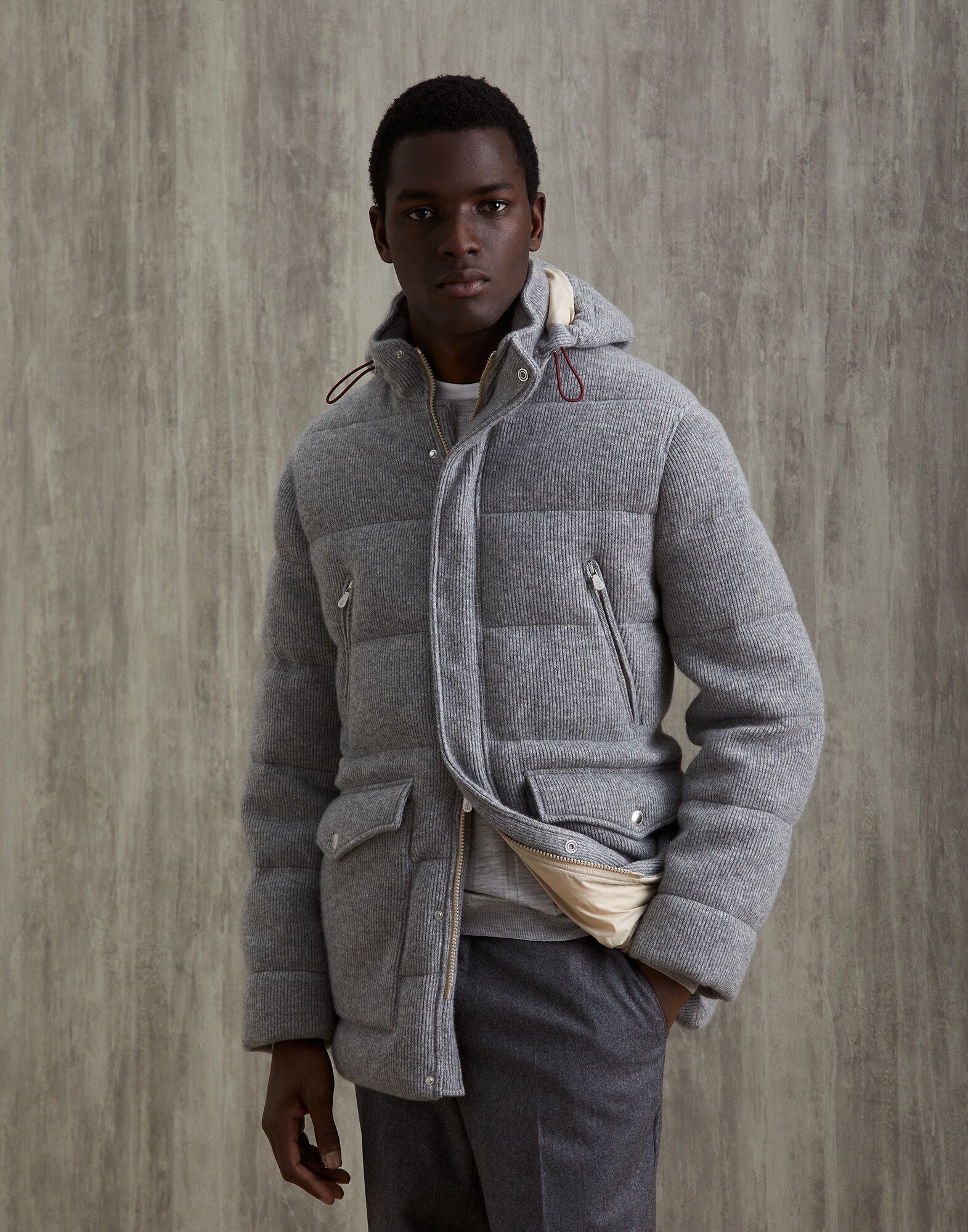 Knit Down Jacket - Front view