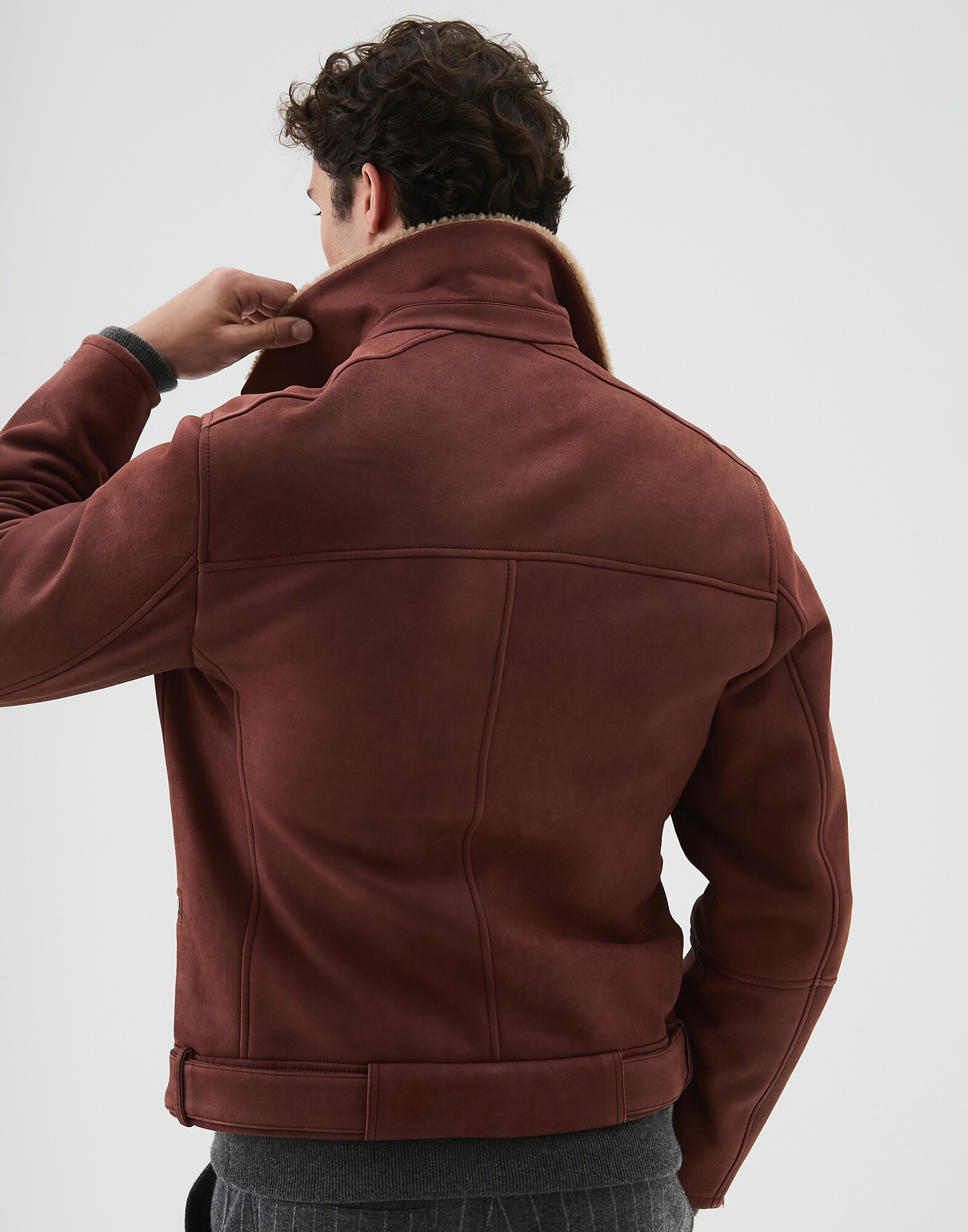 Leather Amaranth Red Man 2 - Brunello Cucinelli