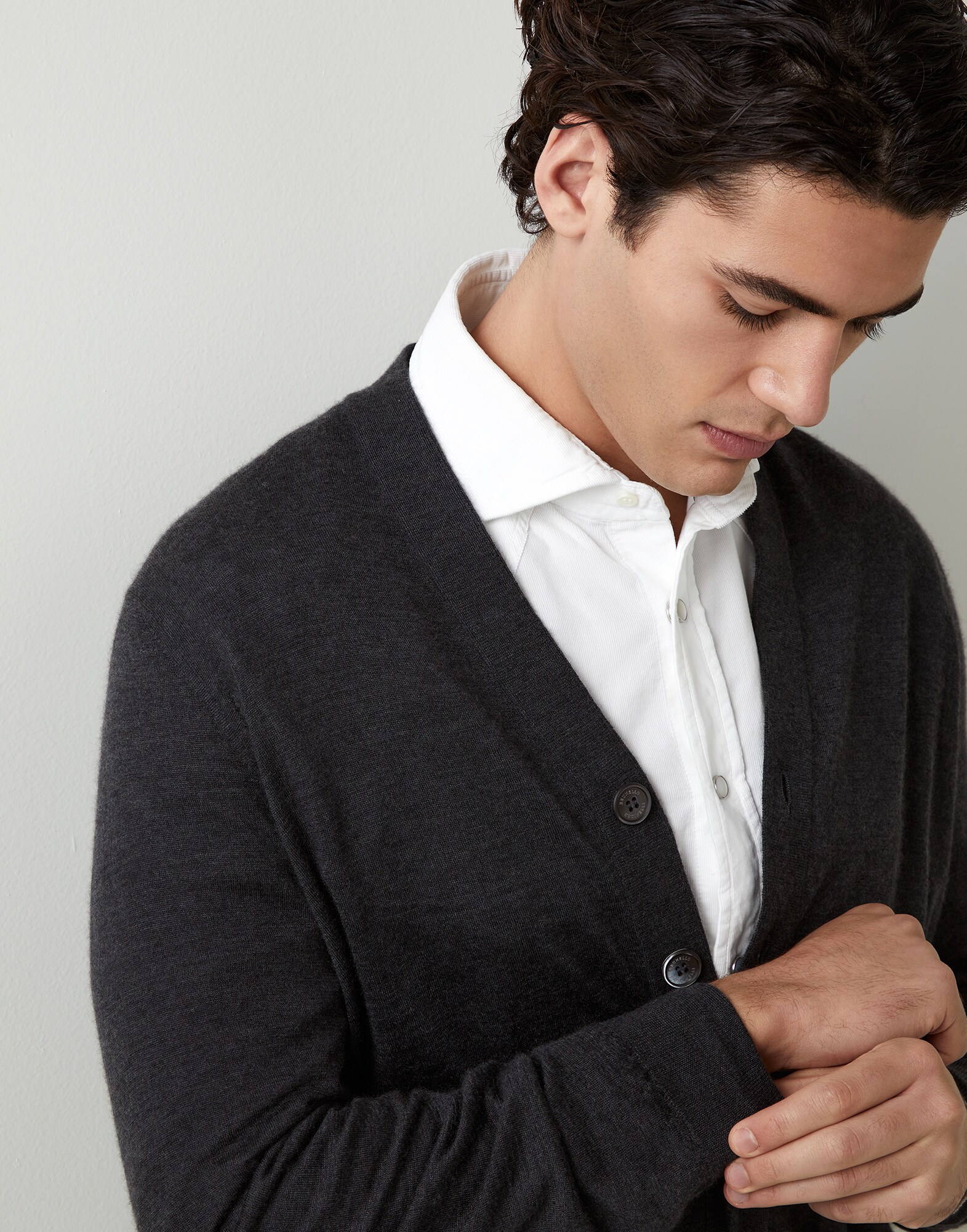 Button-front Cardigan - Detail view