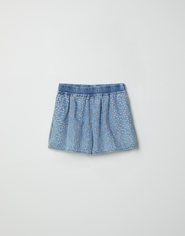 Denim shorts Light Blue Denim Girl - Brunello Cucinelli