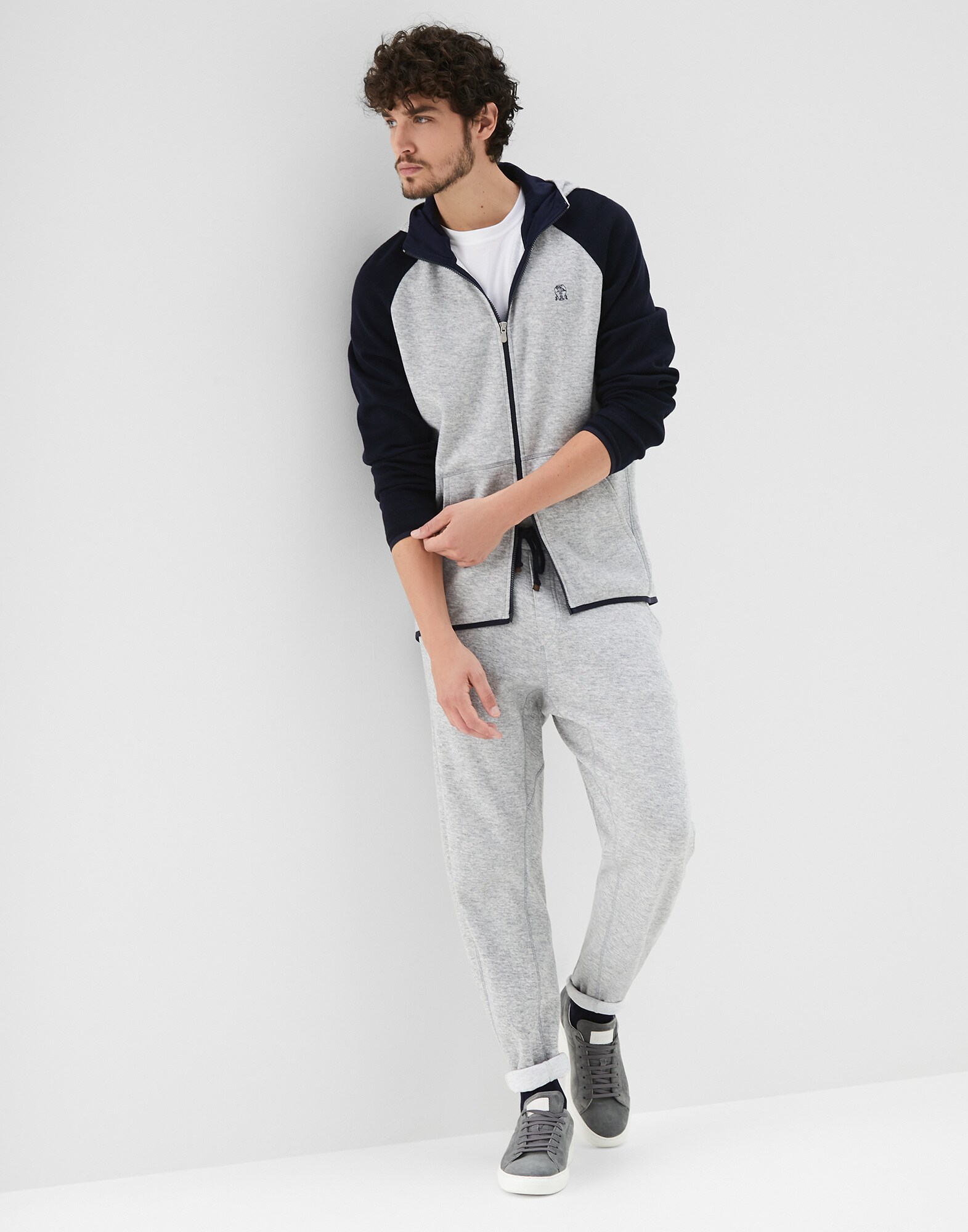 Sweatshirt Pearl Grey Man 3 - Brunello Cucinelli