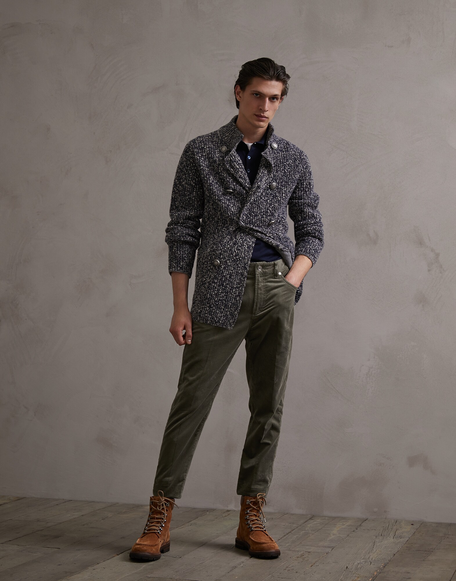 Button-front Cardigan - Full look