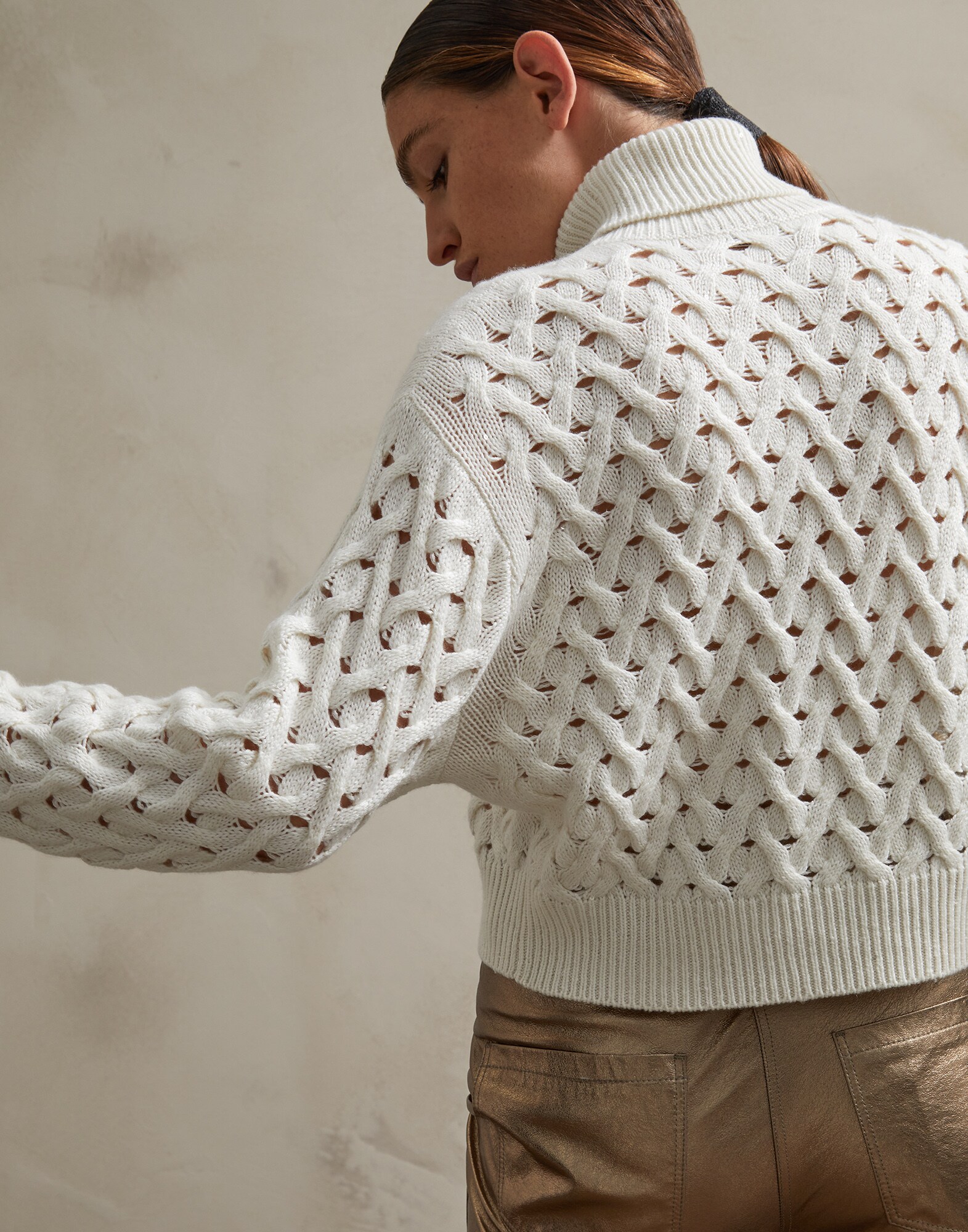 High Neck Sweater - Back