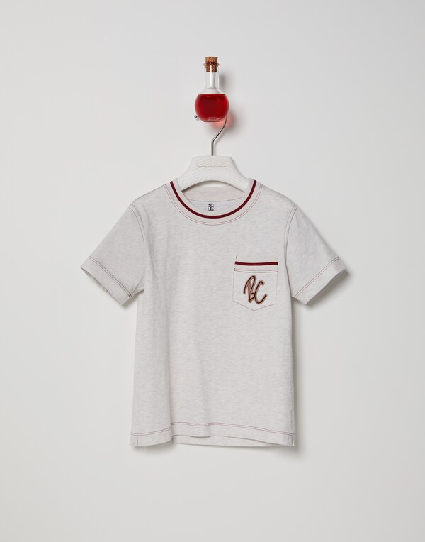 Jersey T-shirt Oat Boy - Brunello Cucinelli 