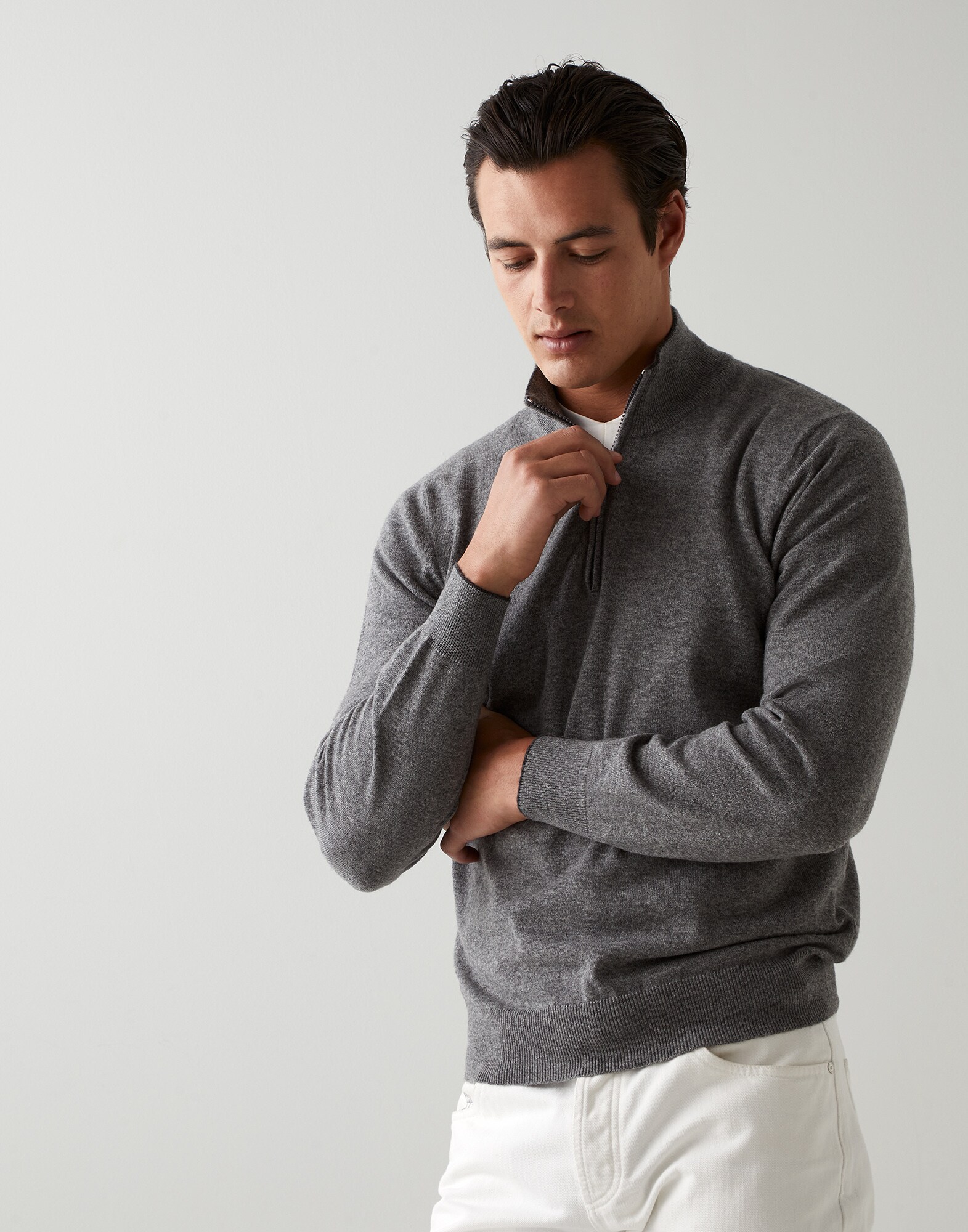 Zip Neck Sweater - Front view