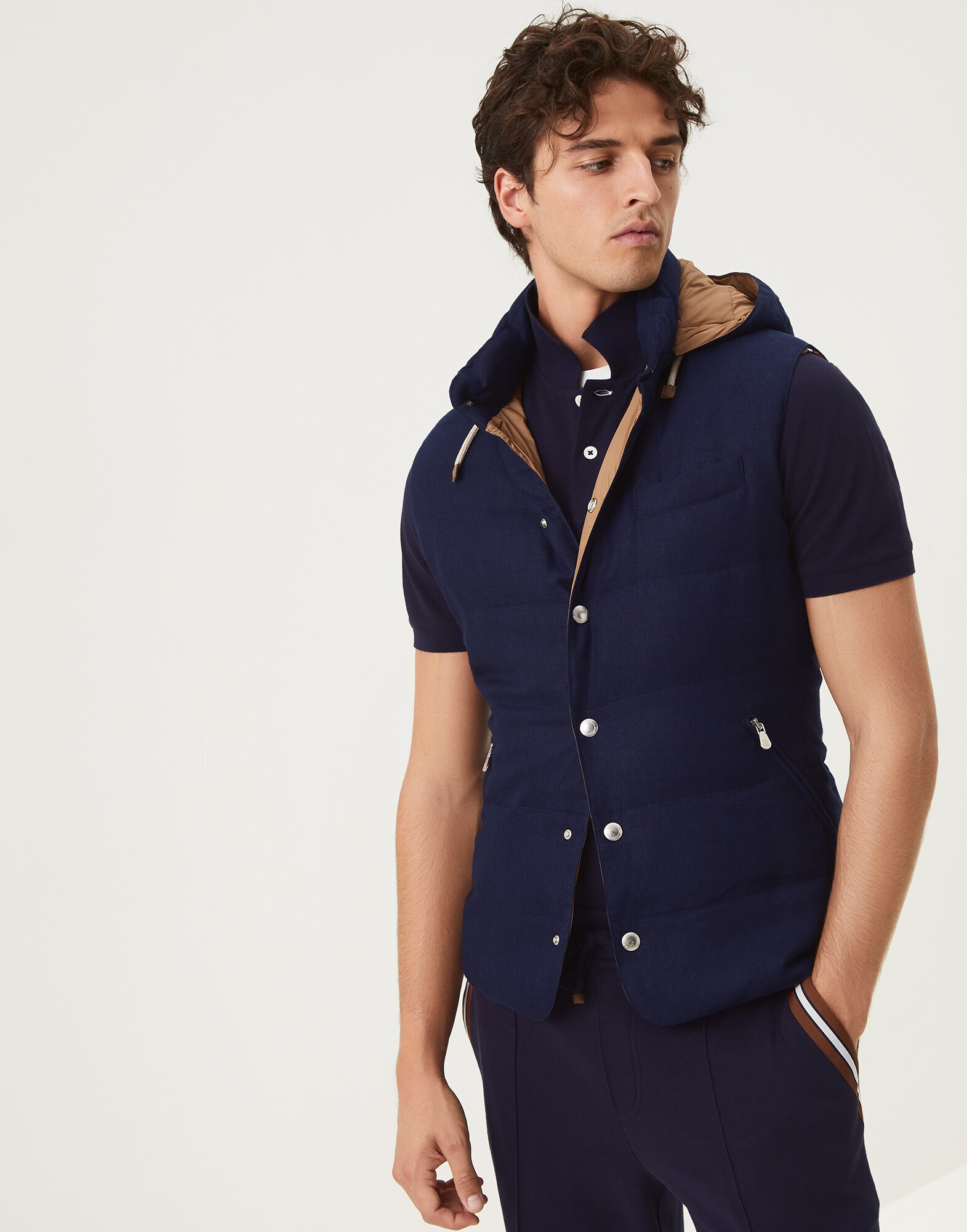Down Sleeveless Jacket - Front view