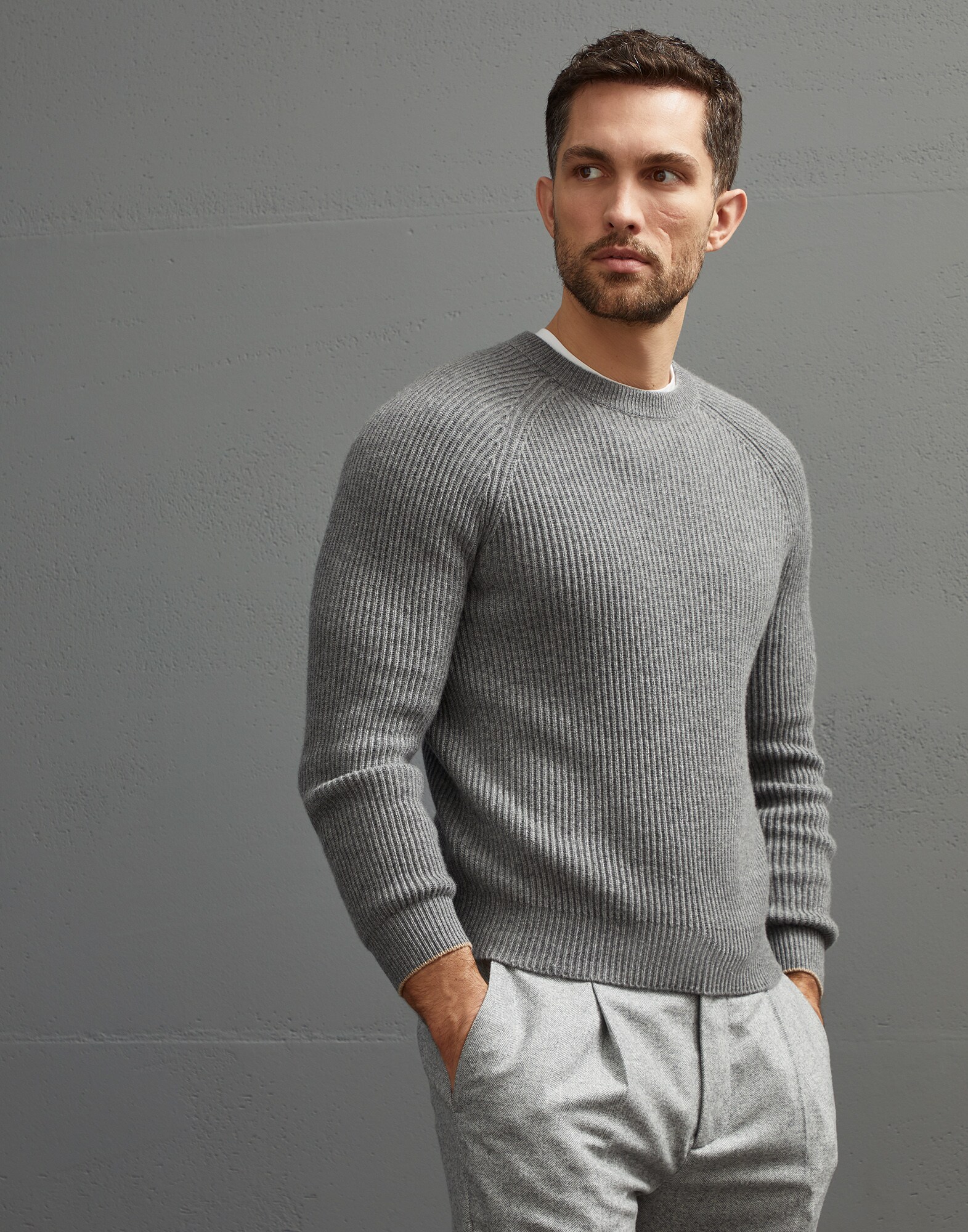 English Rib knit sweater