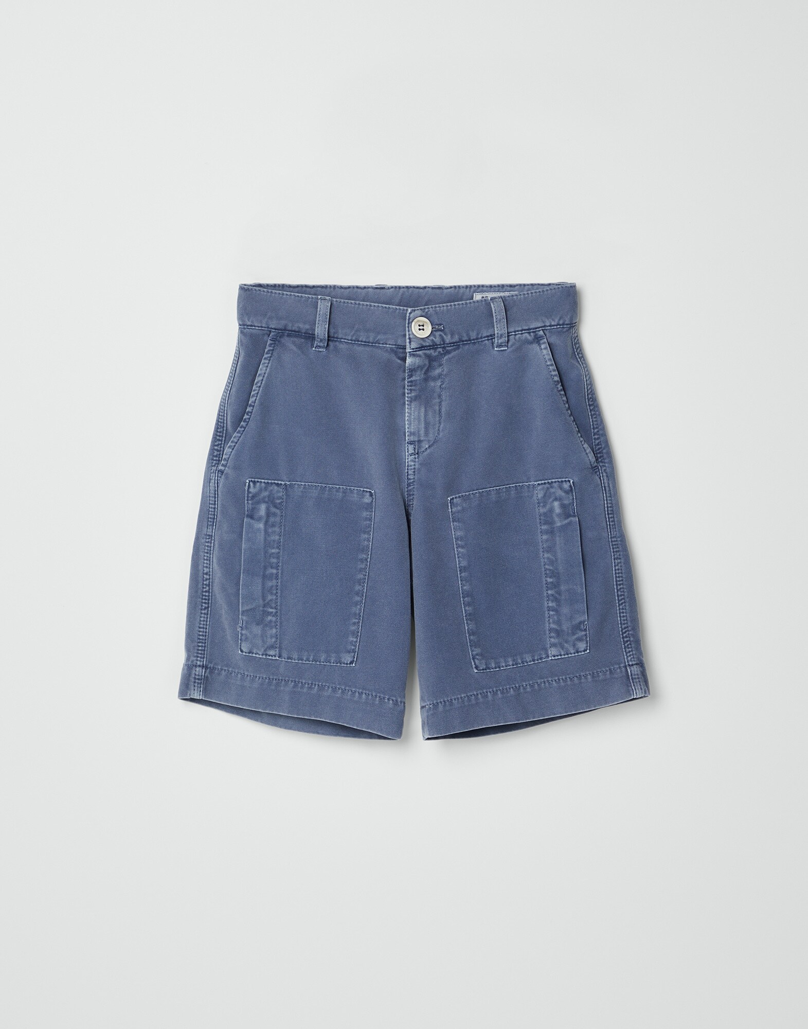 Garment-dyed Bermuda shorts