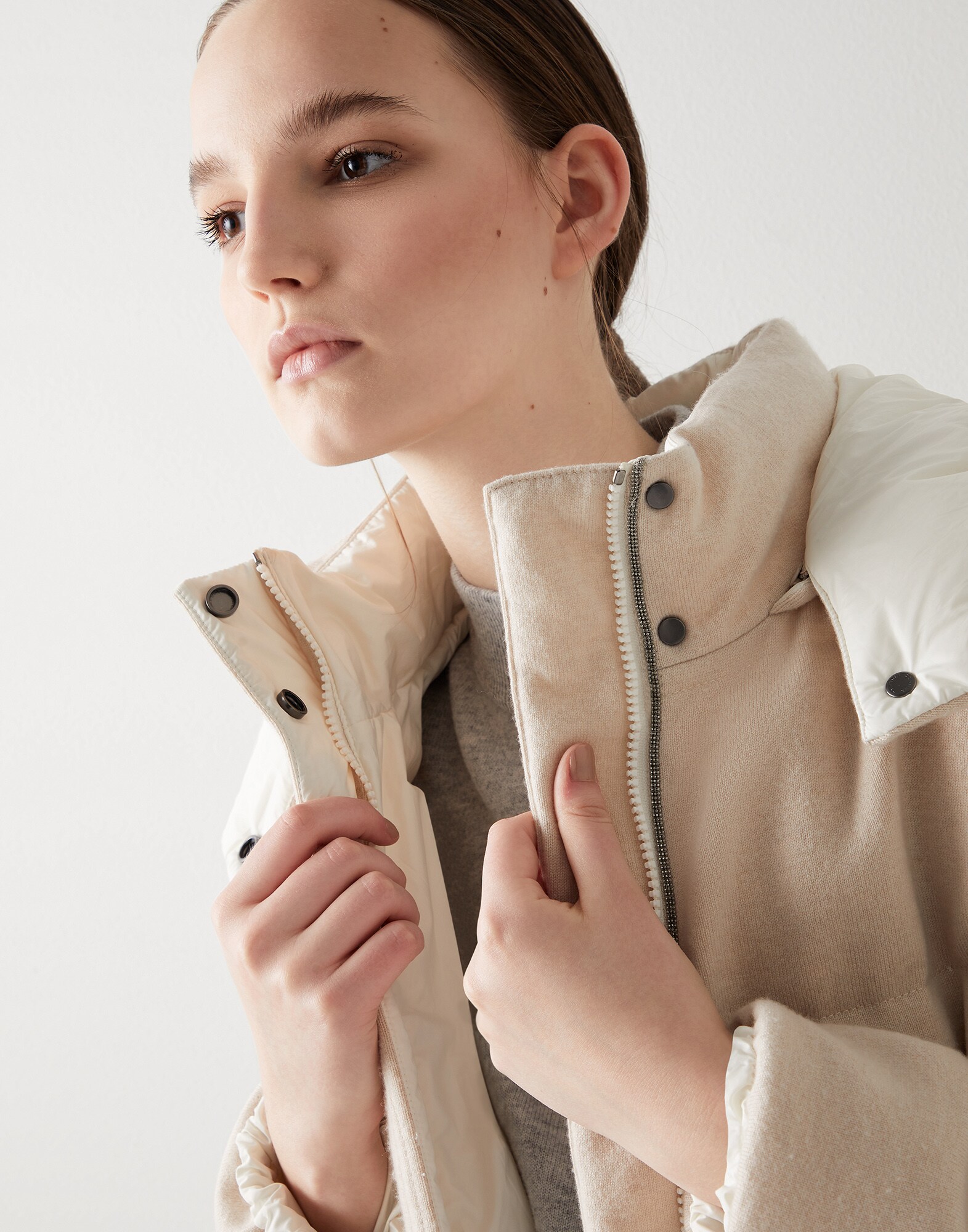 Knit Down Jacket - Detail view