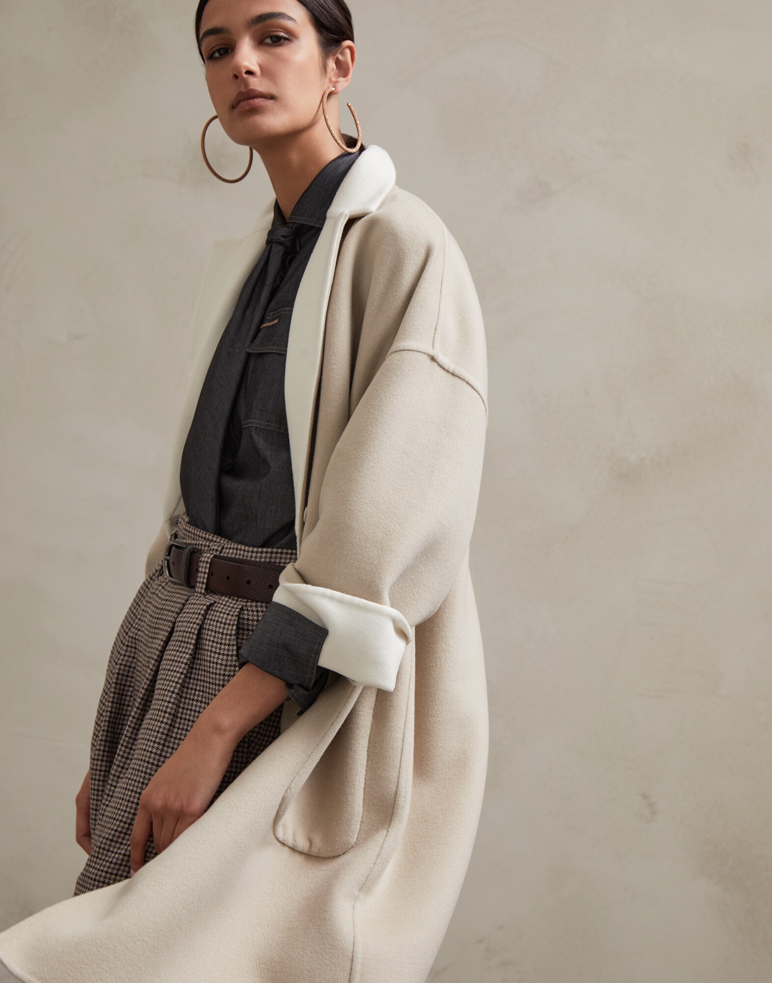 Coat Natural Woman 0 - Brunello Cucinelli