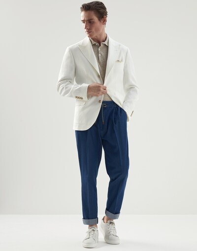 Denim Five-Pocket Trousers - Full look