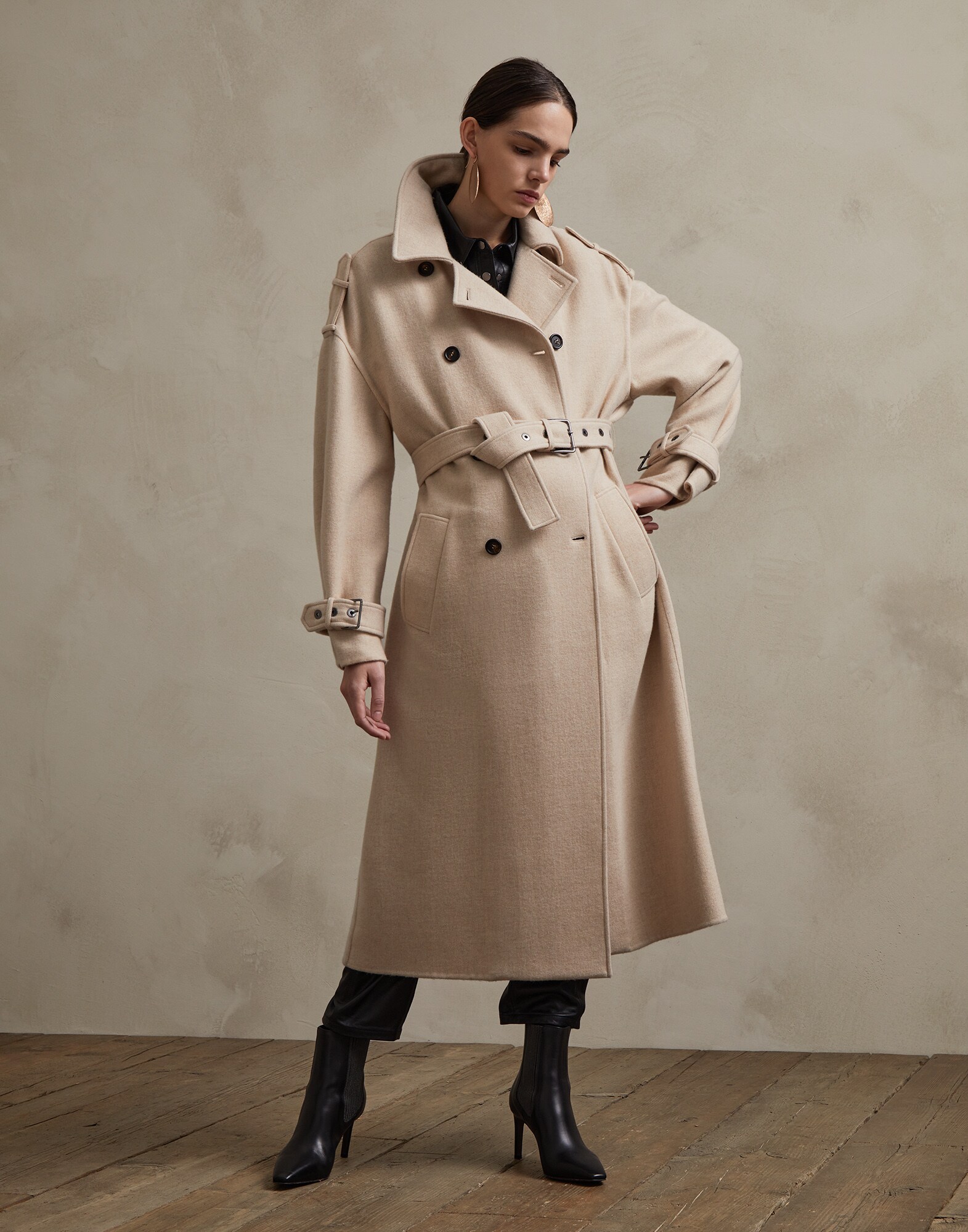 Coat Beige Woman 0 - Brunello Cucinelli