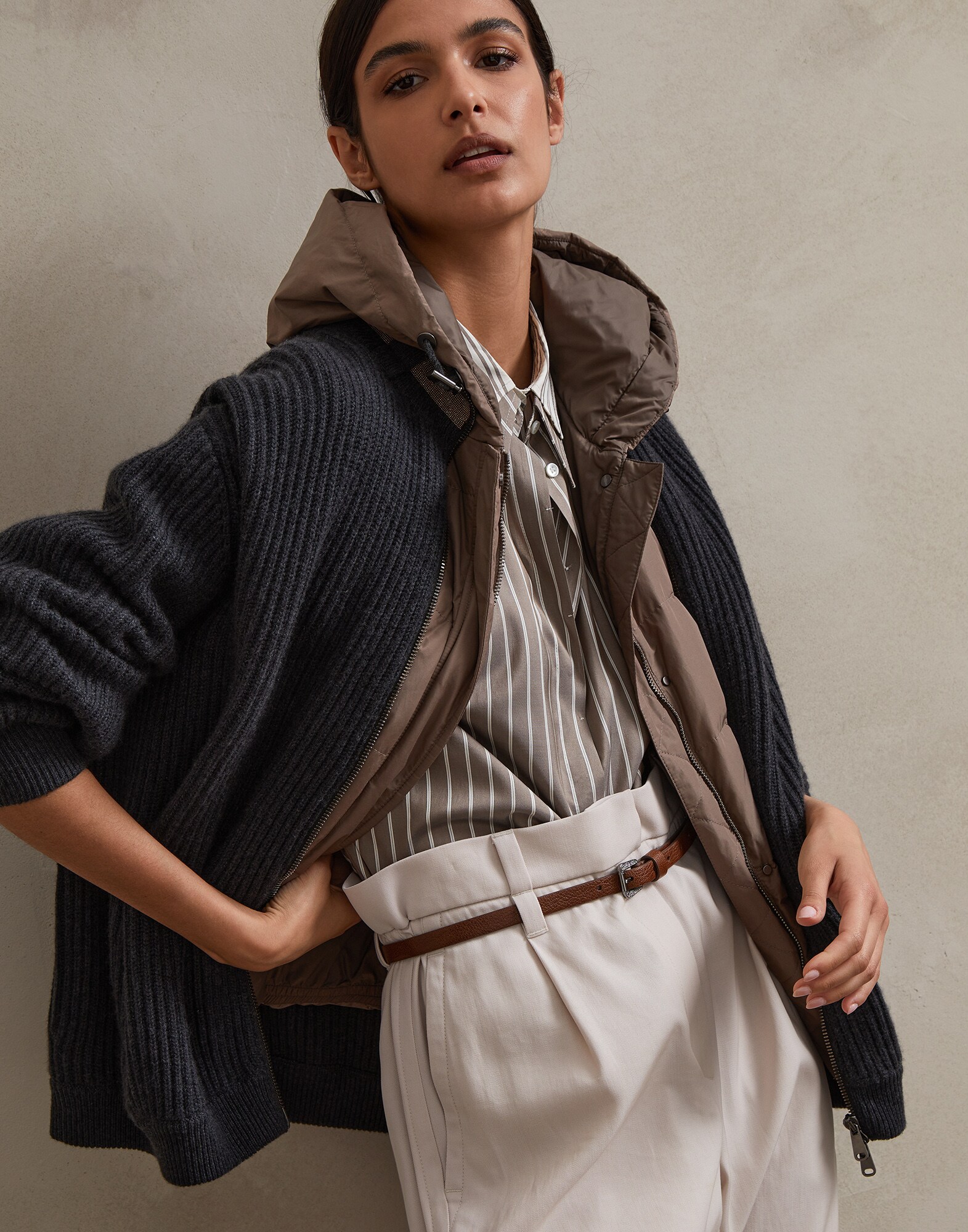 Knit Outerwear Lignite Woman 4 - Brunello Cucinelli