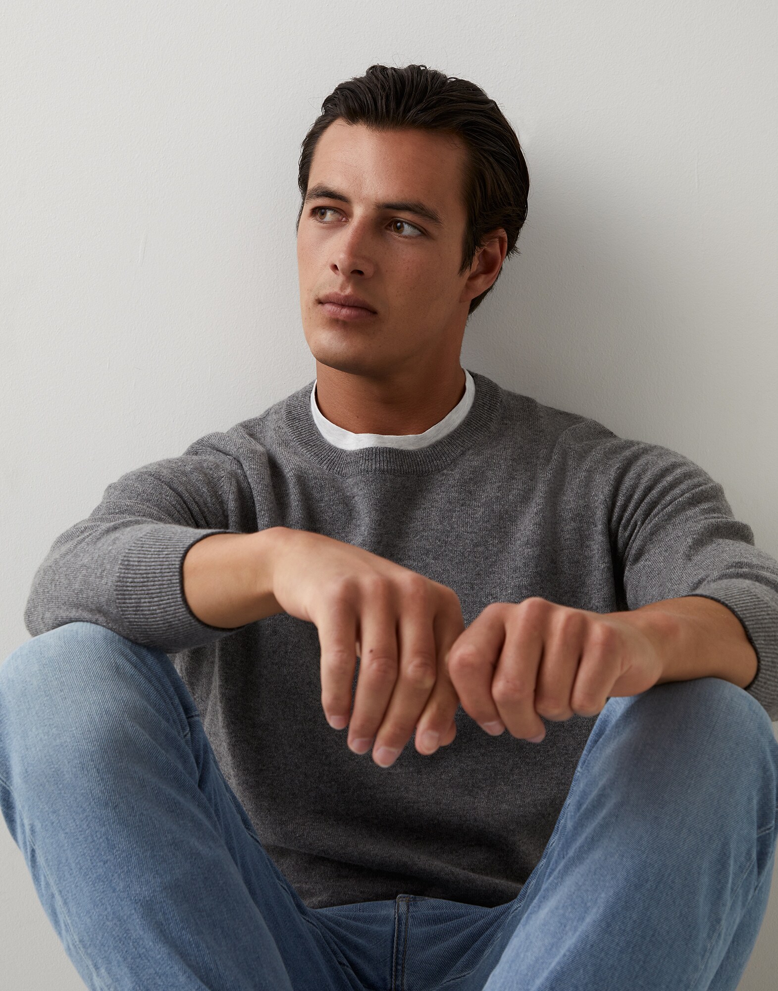 Cashmere sweater Dark Grey Man - Brunello Cucinelli