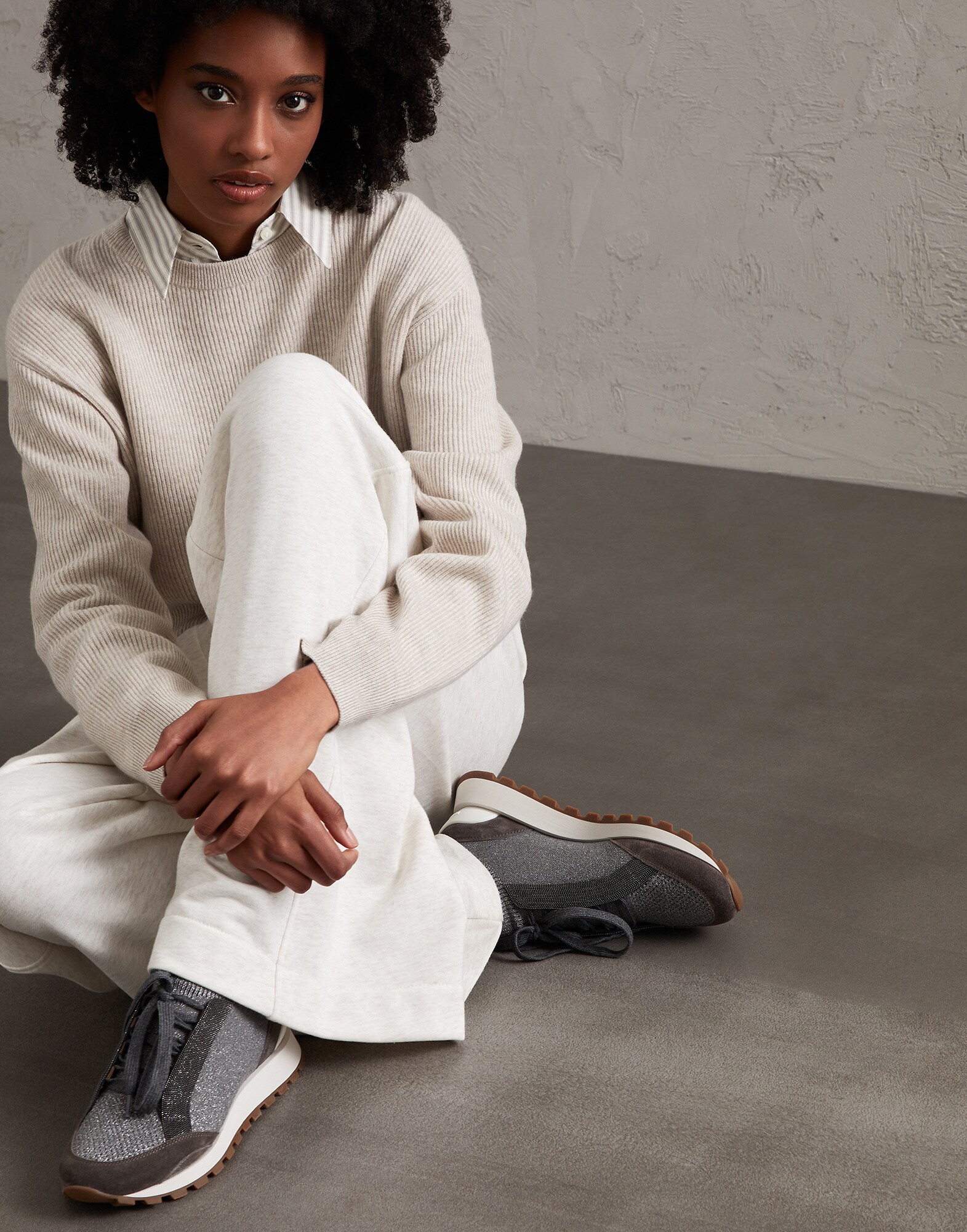 Knit runners Slate Woman - Brunello Cucinelli