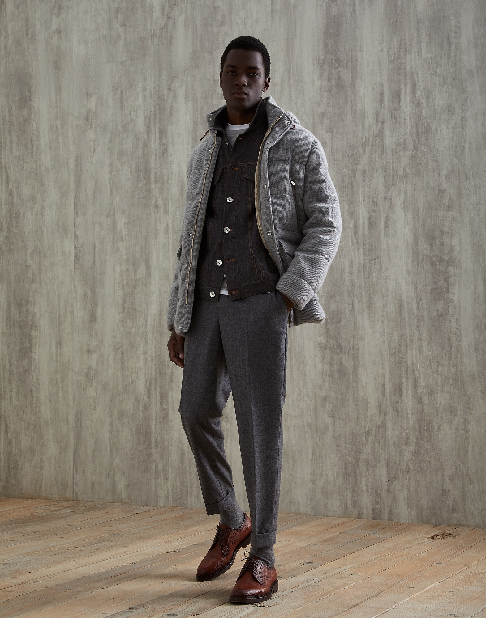 Knit Down Jacket - Full look