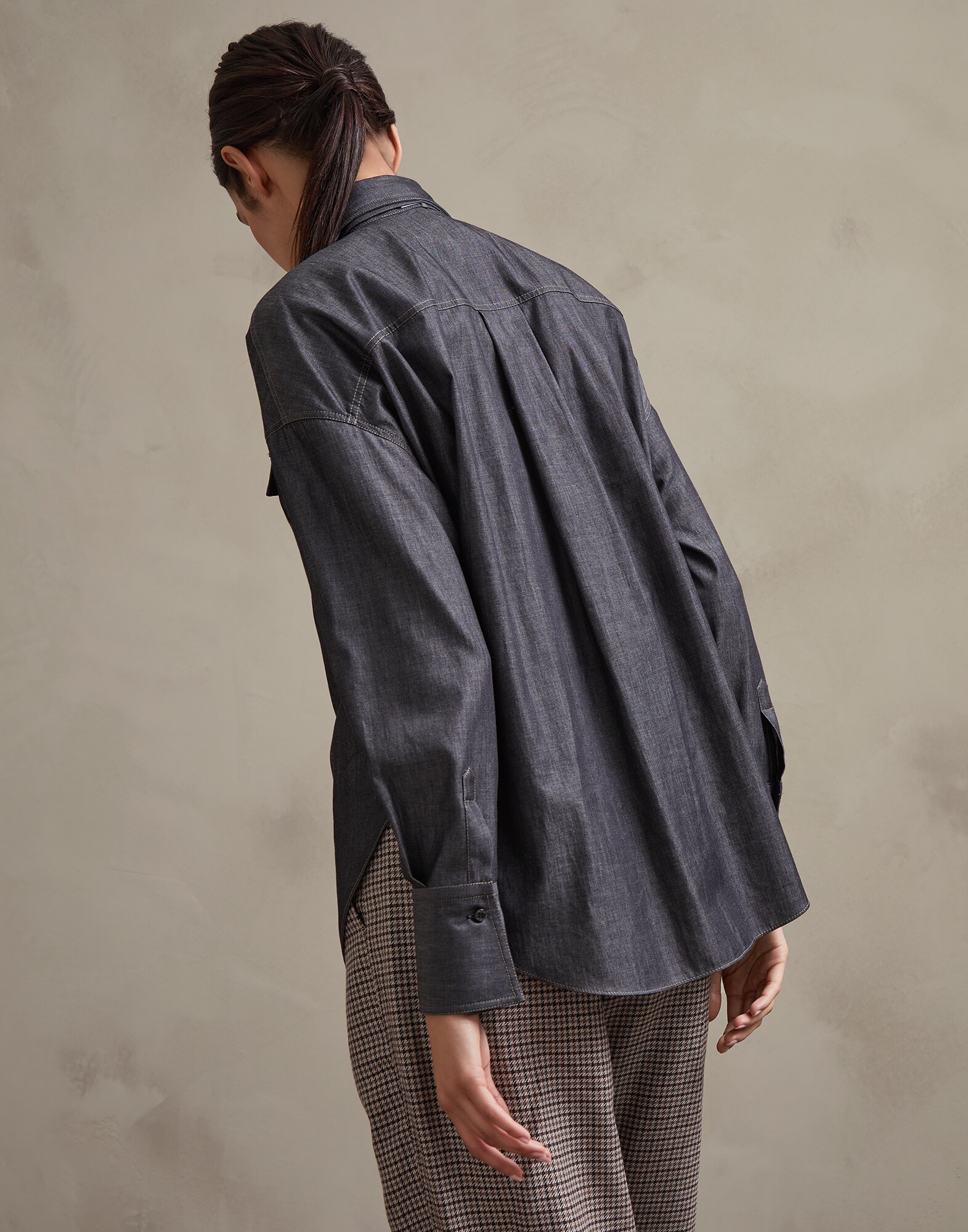 牛仔衬衫 牛仔灰 女款 2 - Brunello Cucinelli