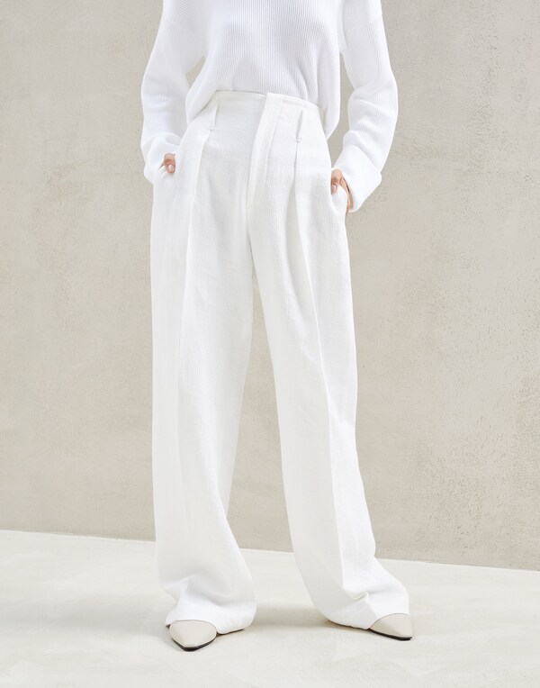 Wide flare trousers White Woman - Brunello Cucinelli 