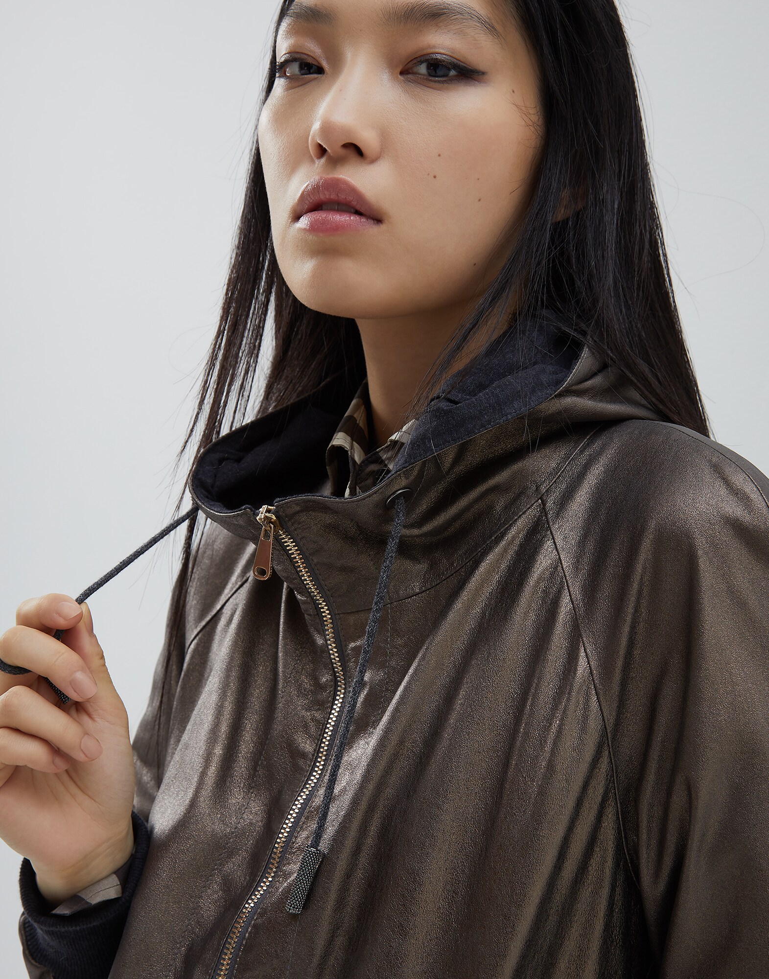 皮革 青铜 女款 3 - Brunello Cucinelli