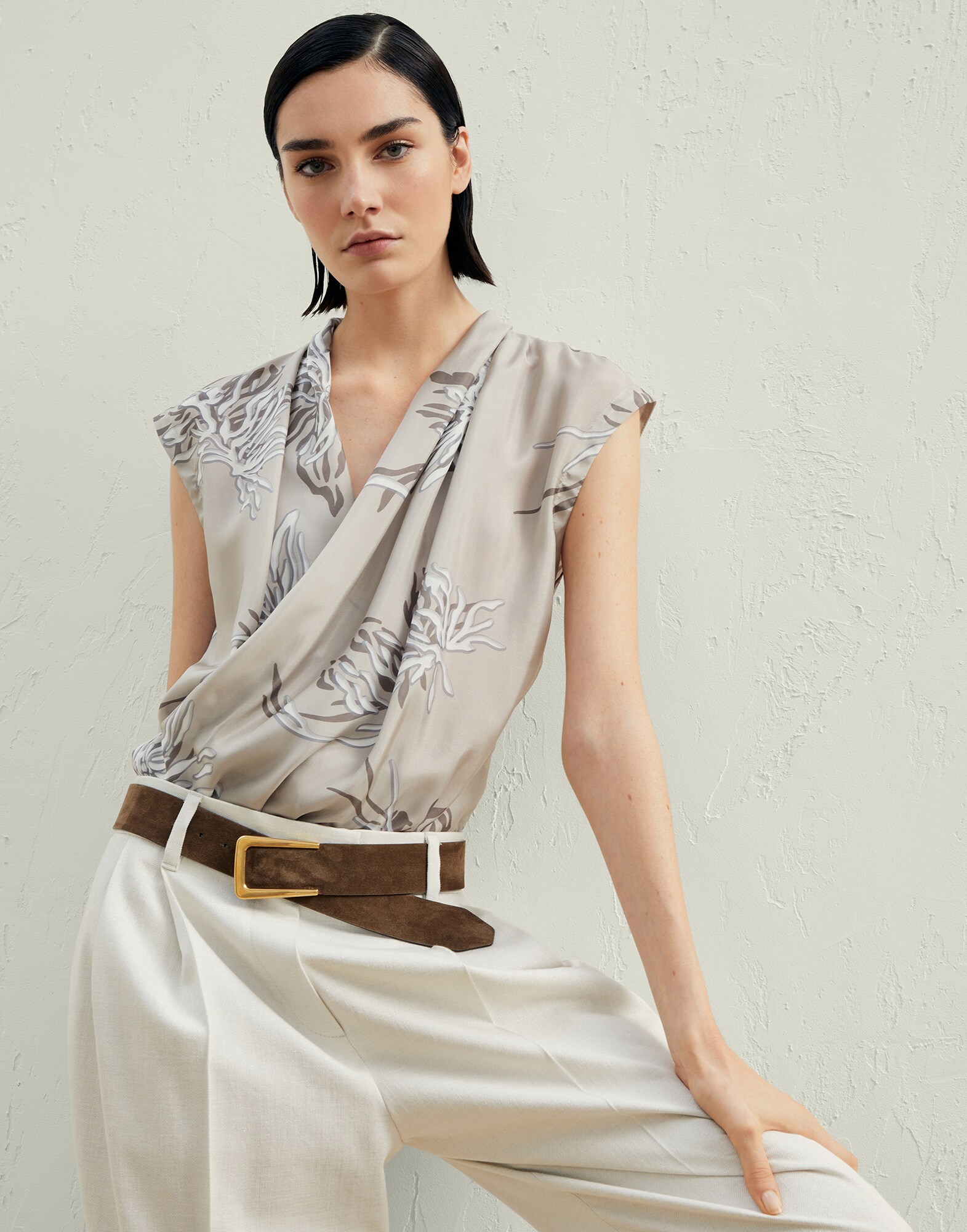 Wrap top Buff Woman - Brunello Cucinelli