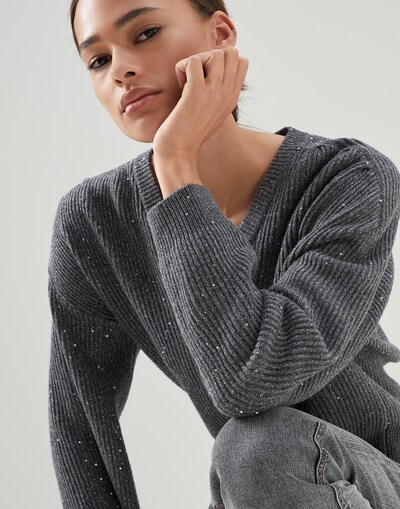Cashmere and wool sweater Lead Woman - Brunello Cucinelli 