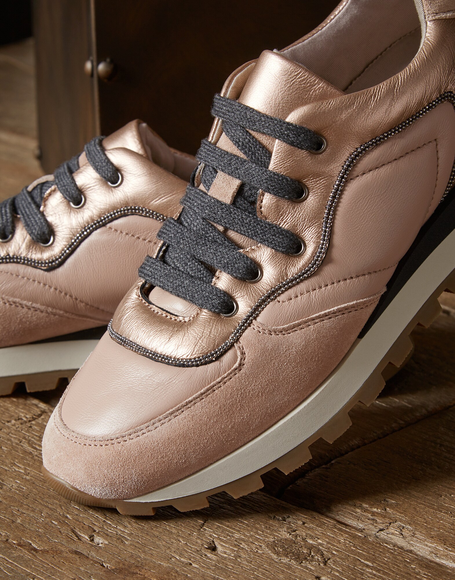 Sneakers Rose Gold Woman 0 - Brunello Cucinelli