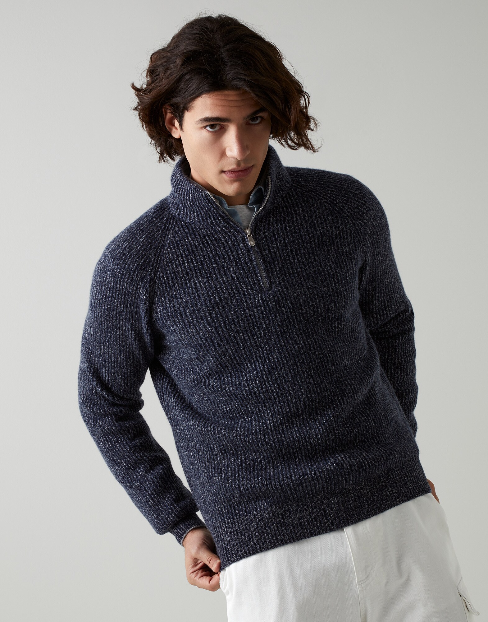 Zip Neck Sweater - Front view