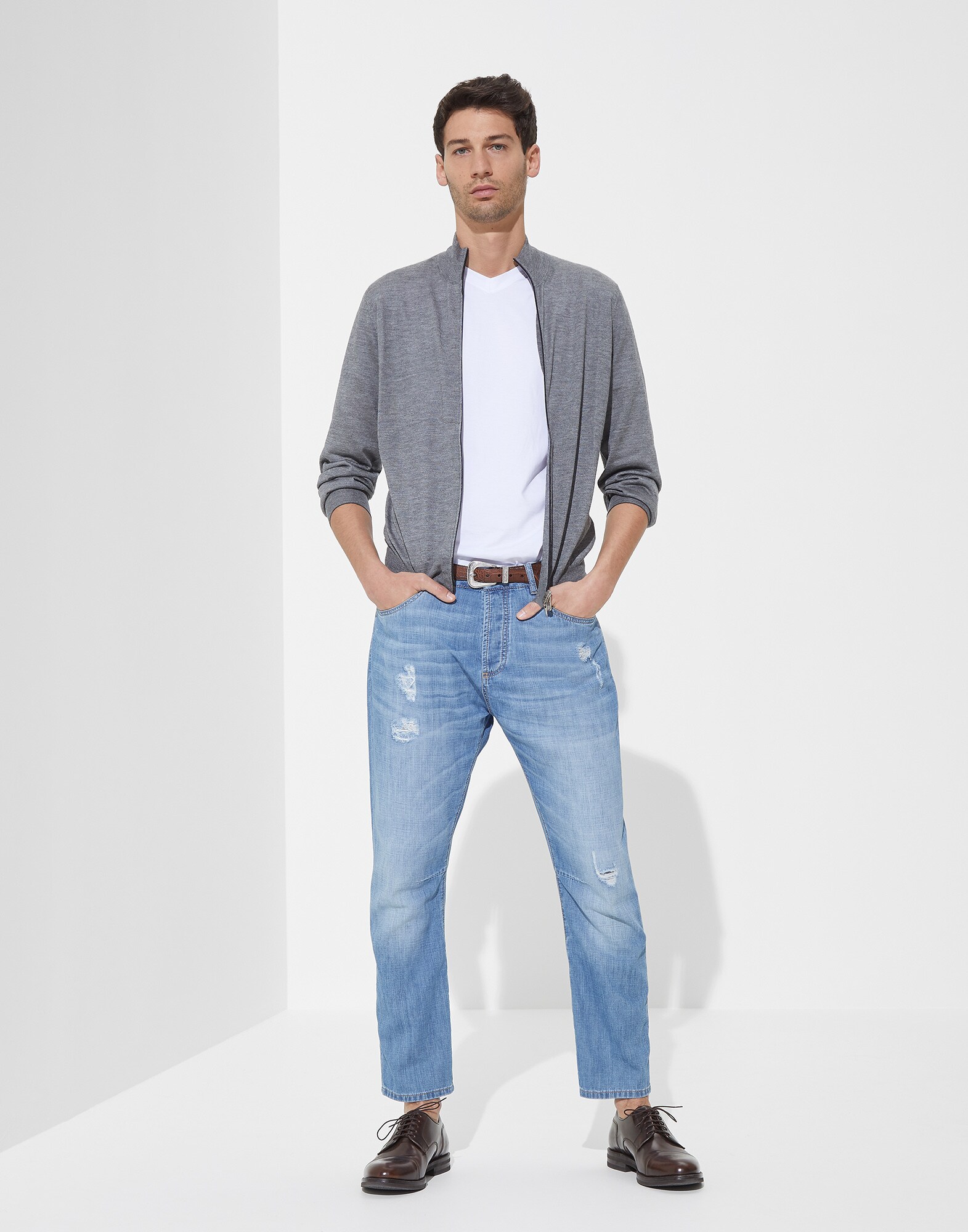 Zip-front Cardigan - Full look