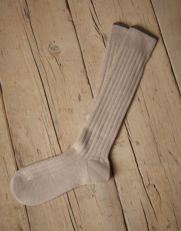 Rib knit socks Sand Man - Brunello Cucinelli 