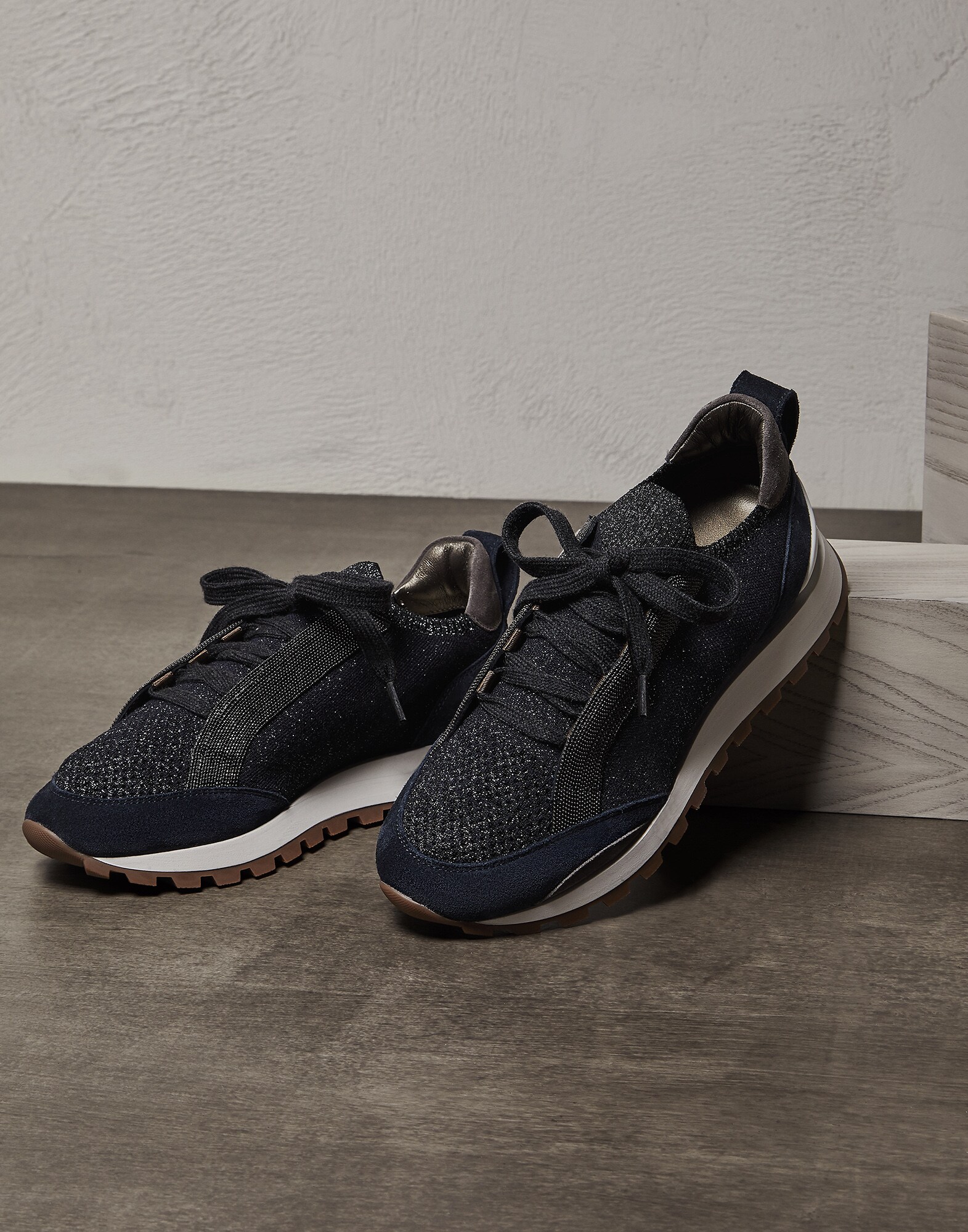 Knit runners Gunmetal Woman - Brunello Cucinelli