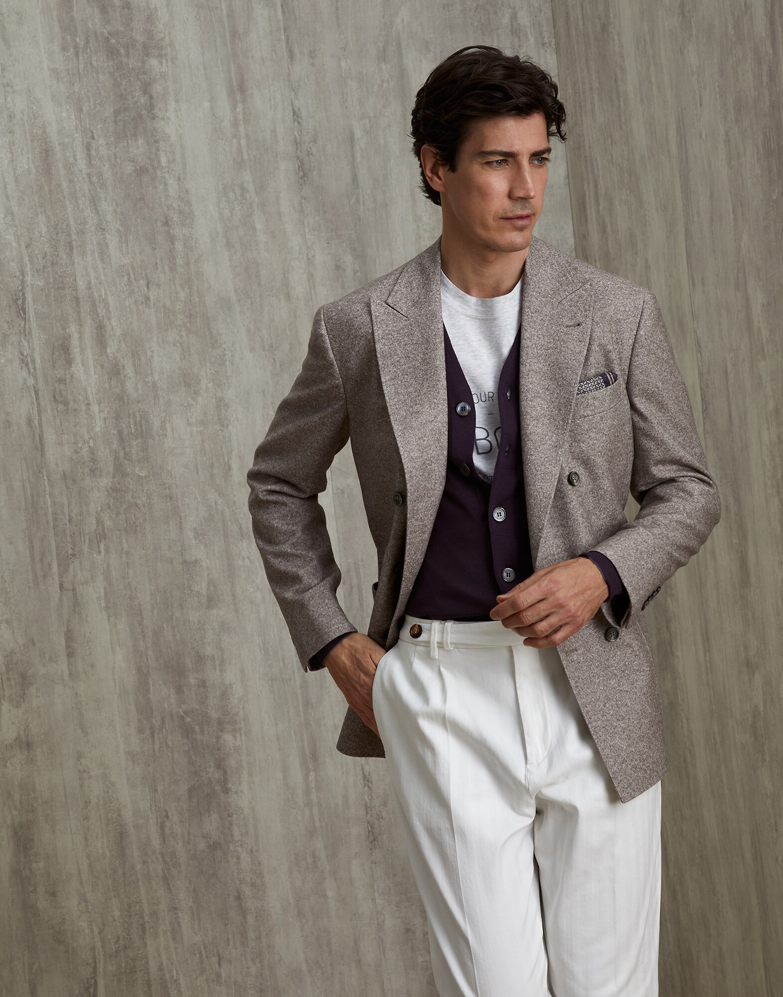 Button-front Cardigan - Editorial view