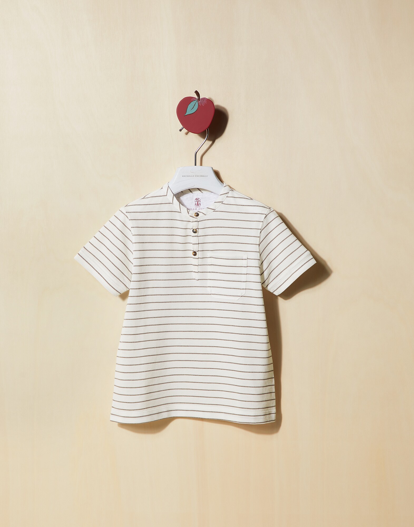 Striped T-shirt White Boy - Brunello Cucinelli