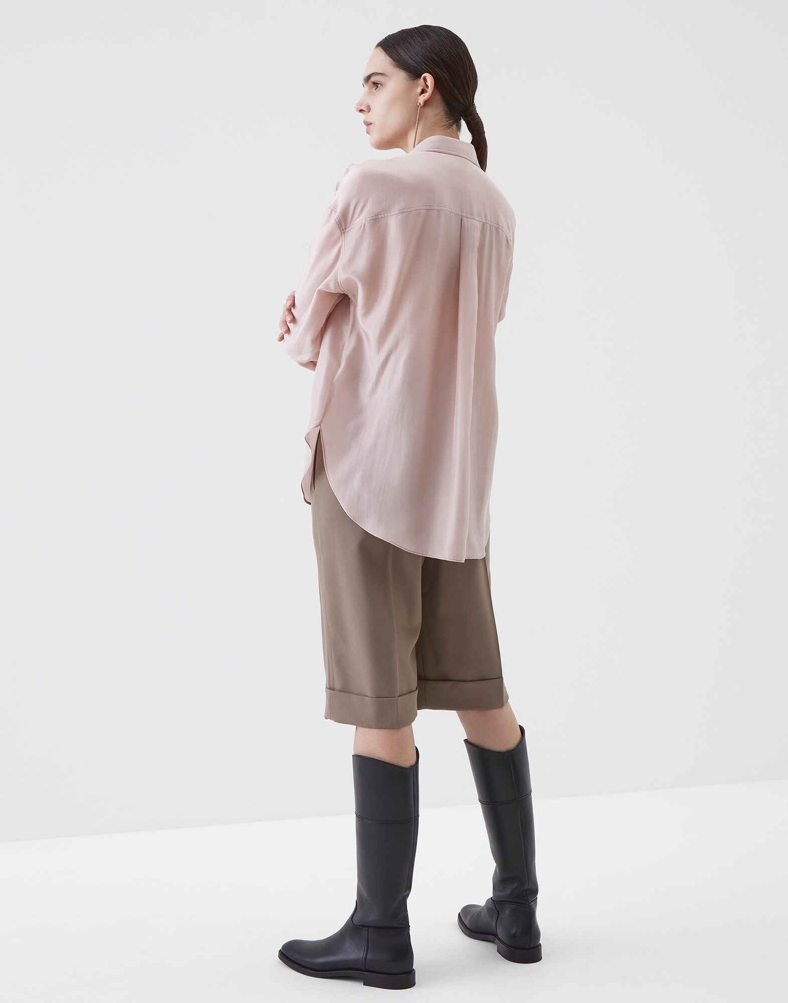 Silk Shirt Powder Woman 2 - Brunello Cucinelli