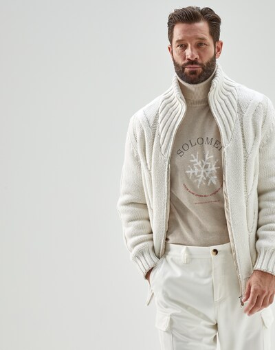 Zip-front Cardigan - Editorial view