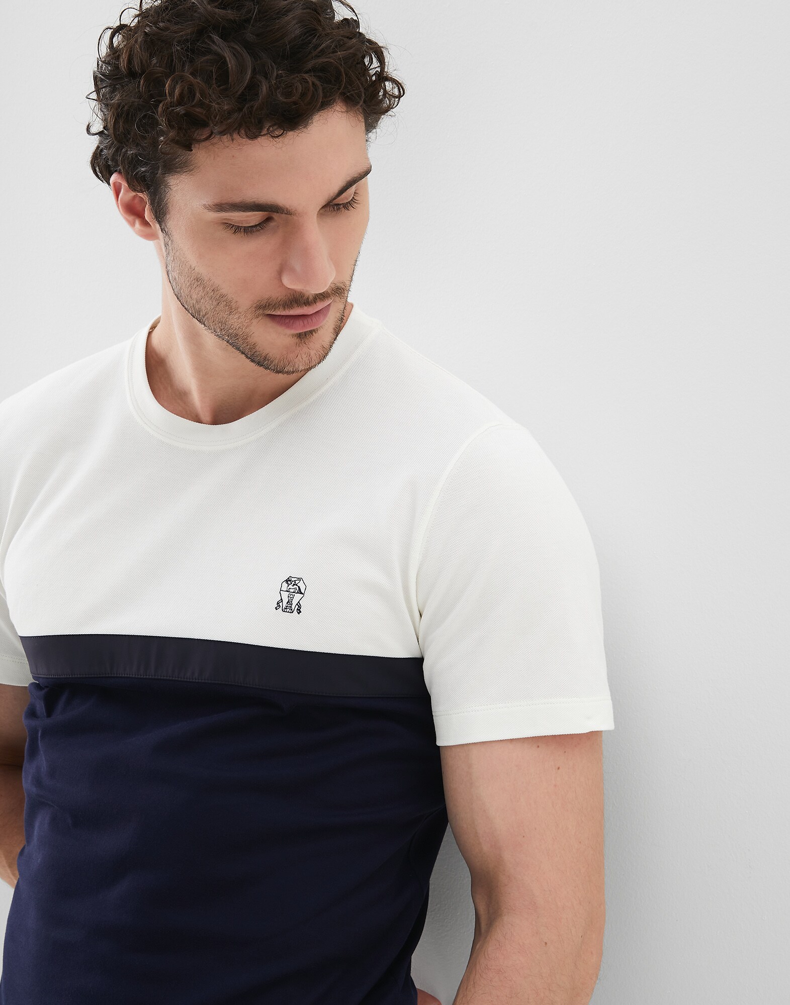 T-Shirt Cobalt Man 0 - Brunello Cucinelli