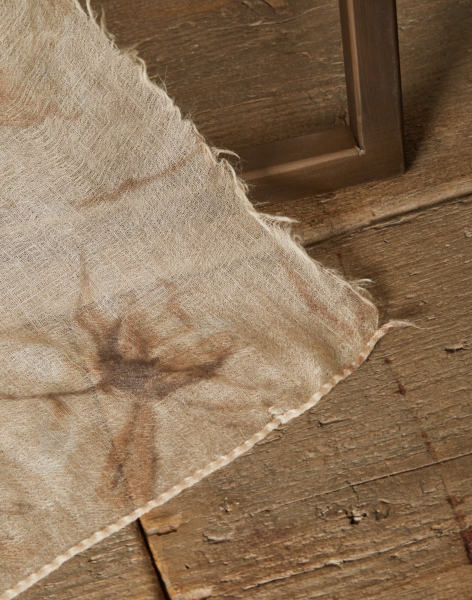 Patterned Scarf Beige Woman 1 - Brunello Cucinelli