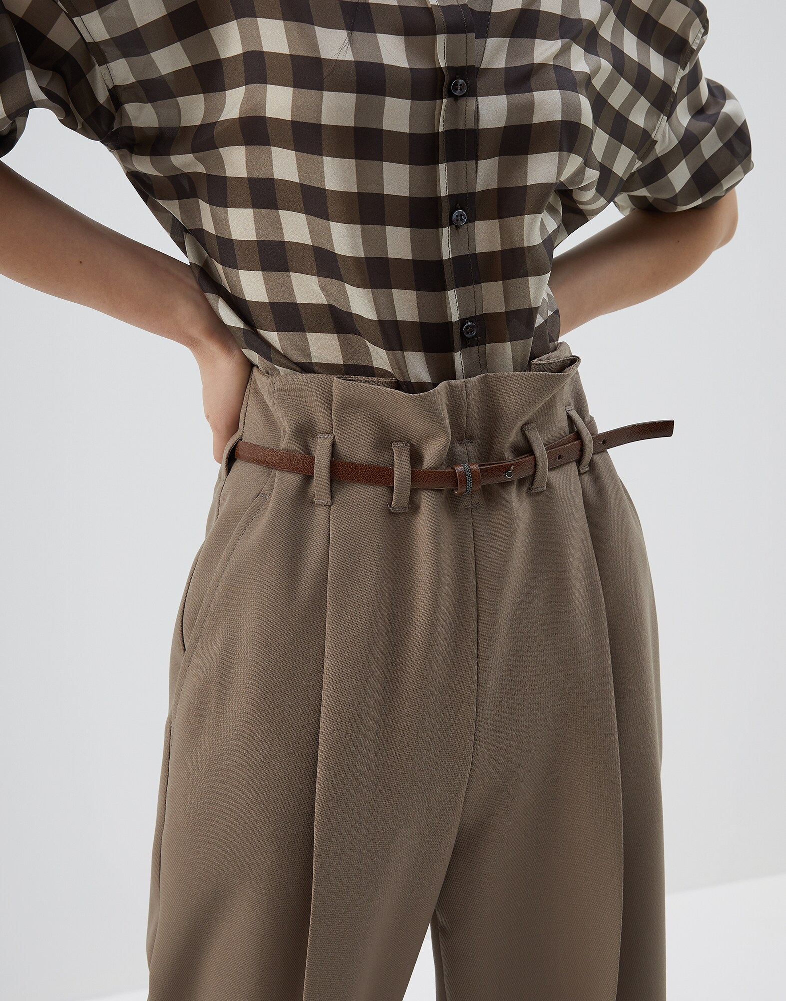 Trousers Brown Woman 0 - Brunello Cucinelli