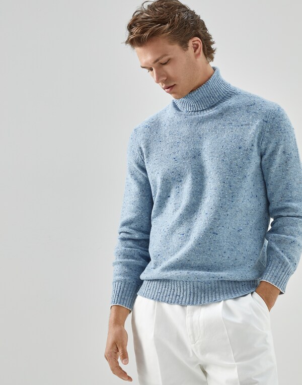 Wool, cashmere and silk sweater Azure Man - Brunello Cucinelli 