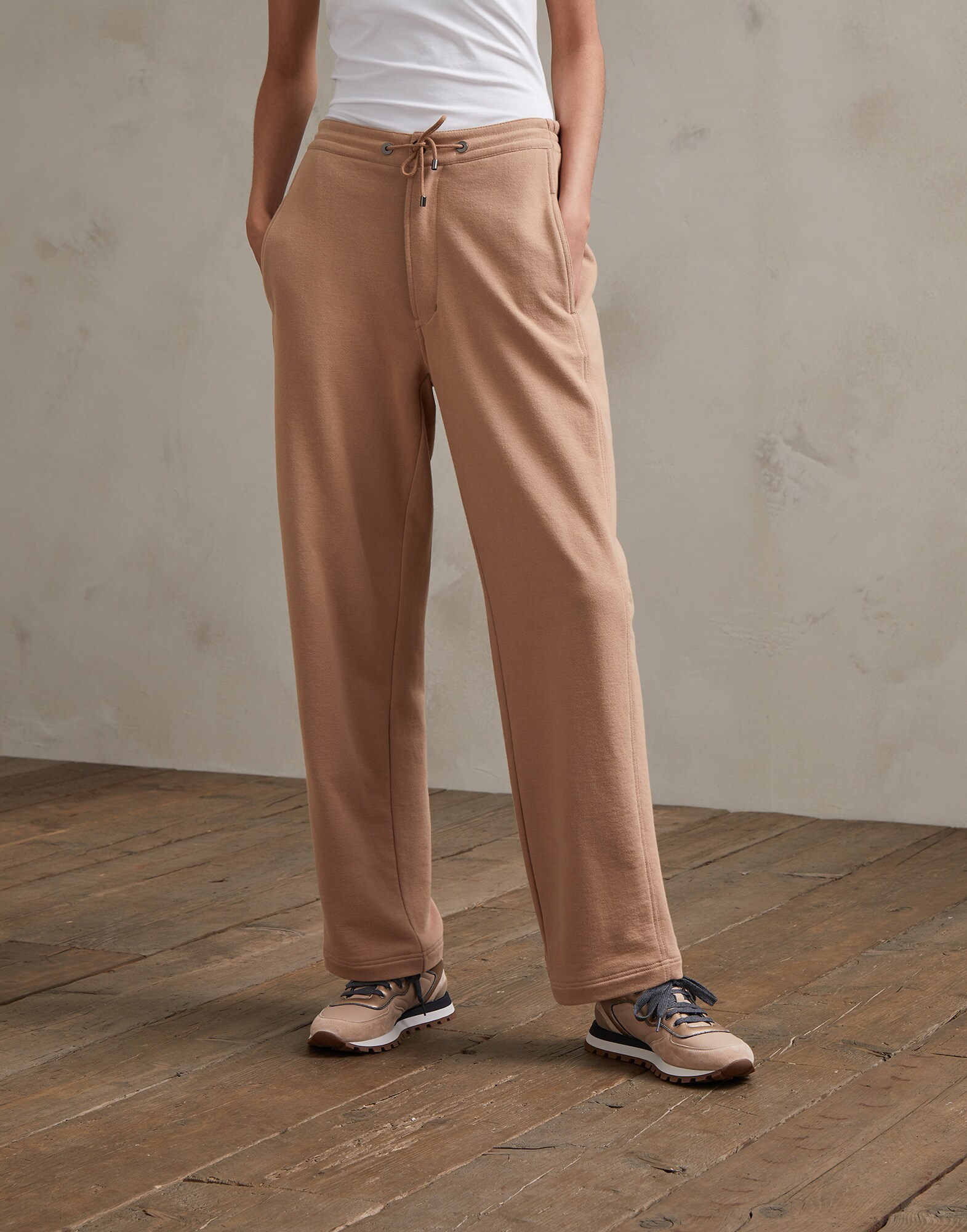 Sweatpants Camel Woman 0 - Brunello Cucinelli
