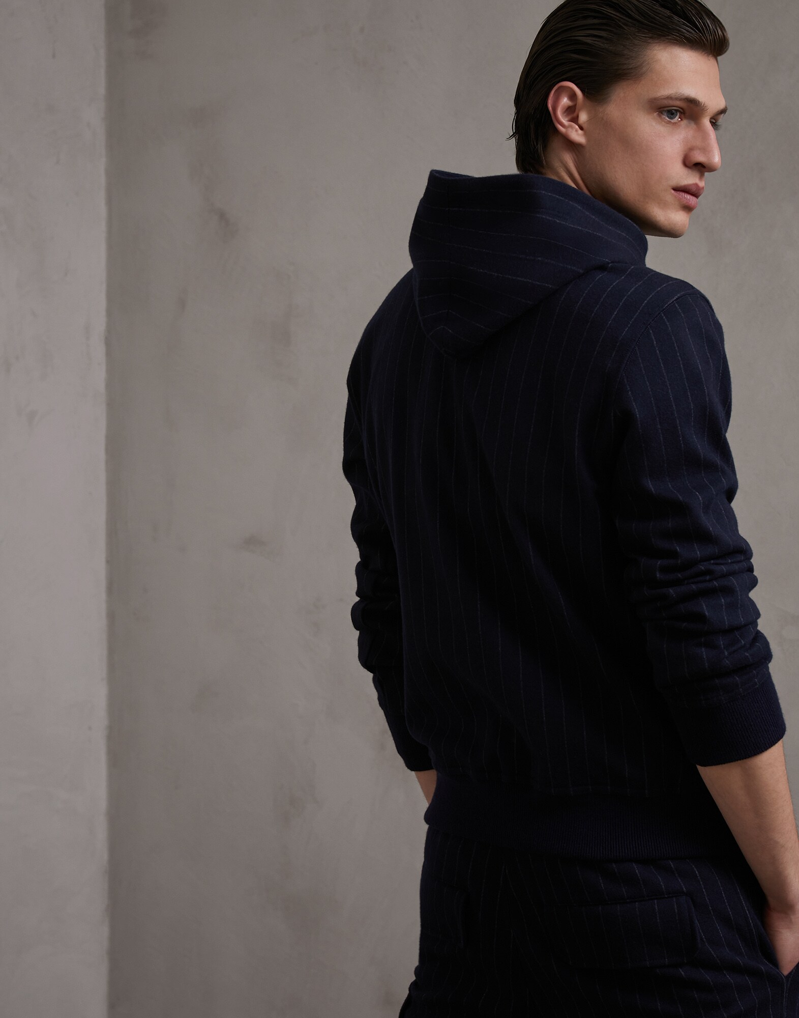 运动衫 海军蓝 男款 1 - Brunello Cucinelli