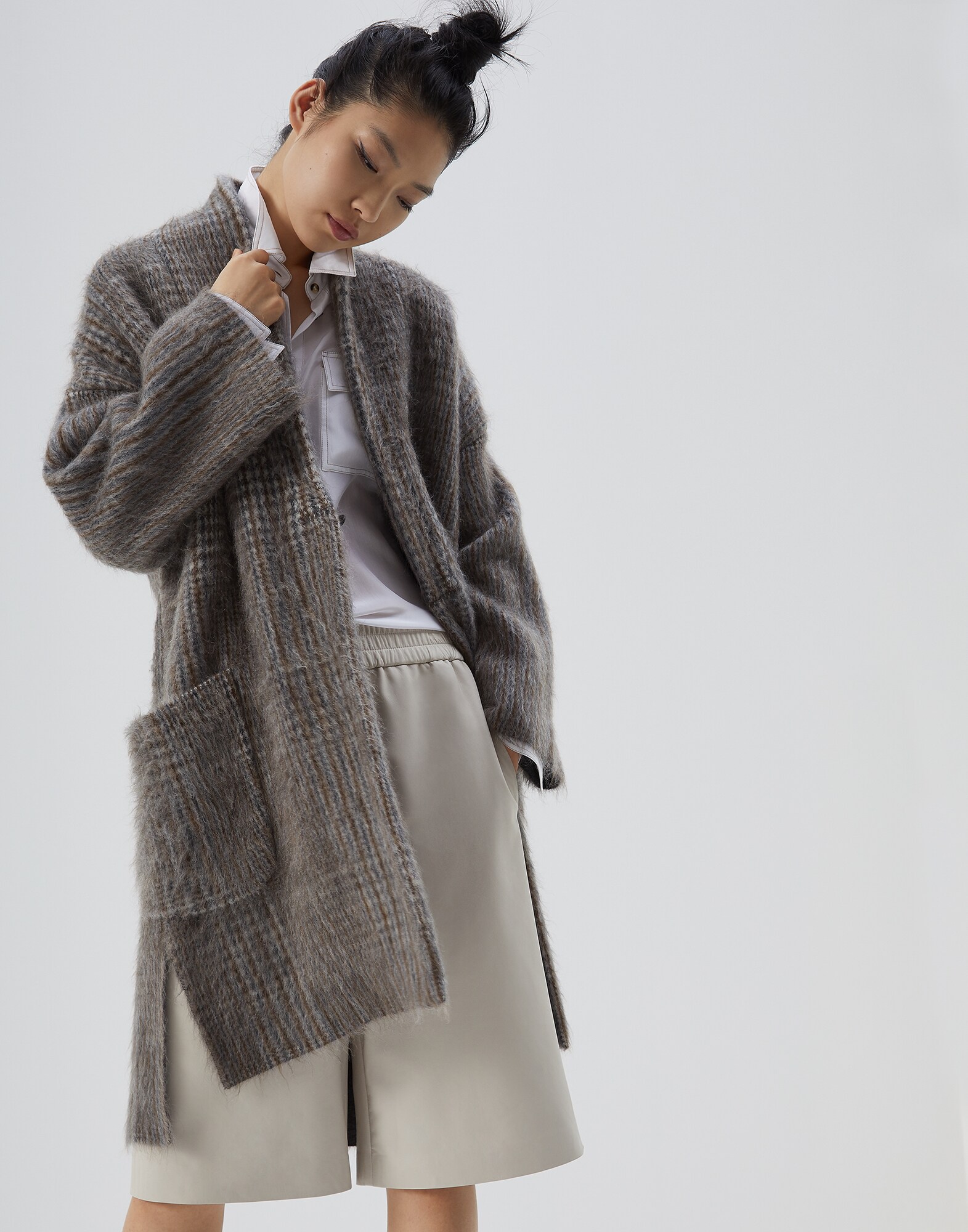 Knit Outerwear Lead Woman 0 - Brunello Cucinelli