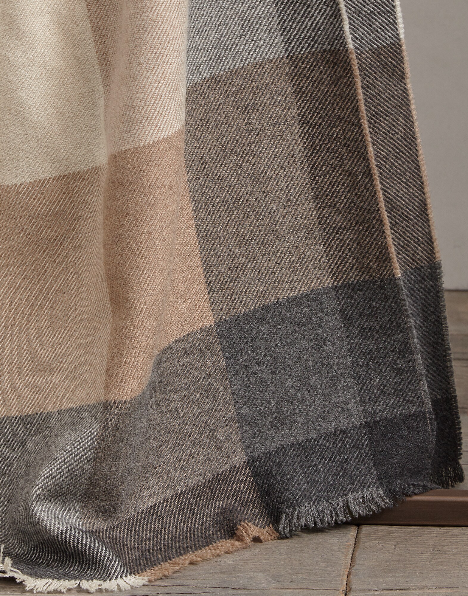 Patterned Scarf Grey Man 1 - Brunello Cucinelli
