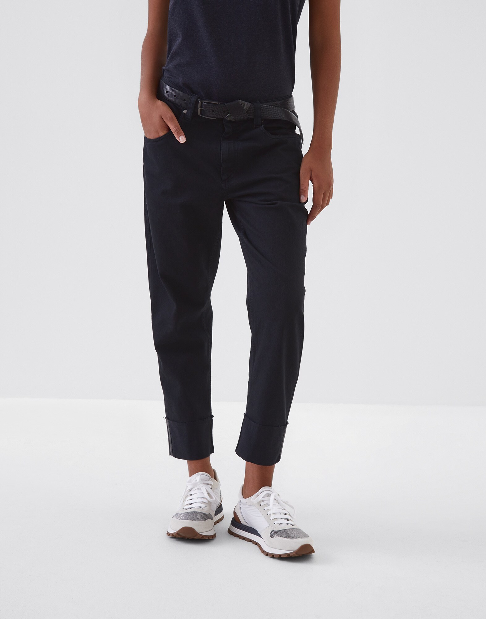 Denim Trousers Black Woman 0 - Brunello Cucinelli